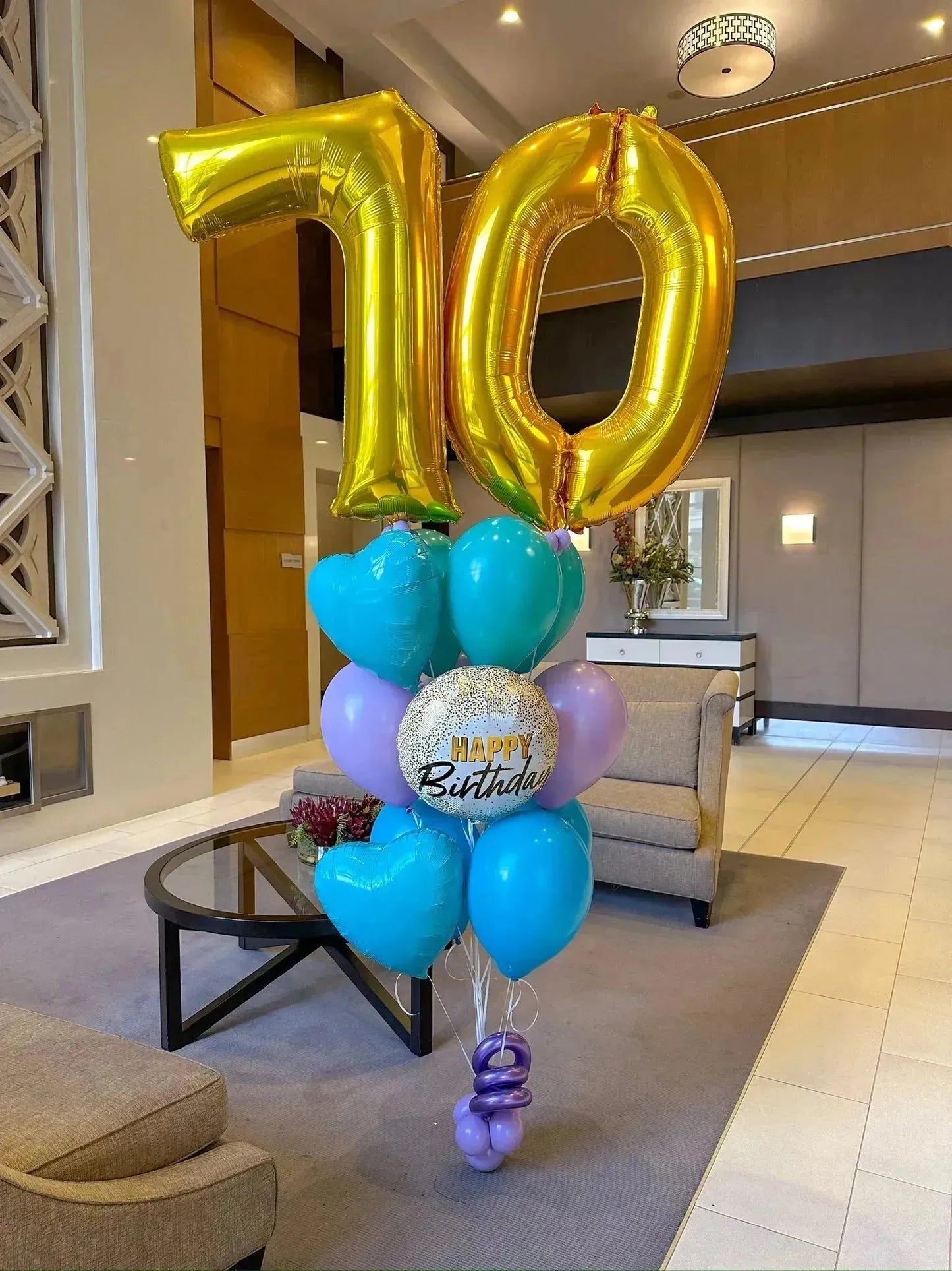 Classic Birthday Balloon Bunch - Personalizable & Colorful Balloons - My Blush Peony
