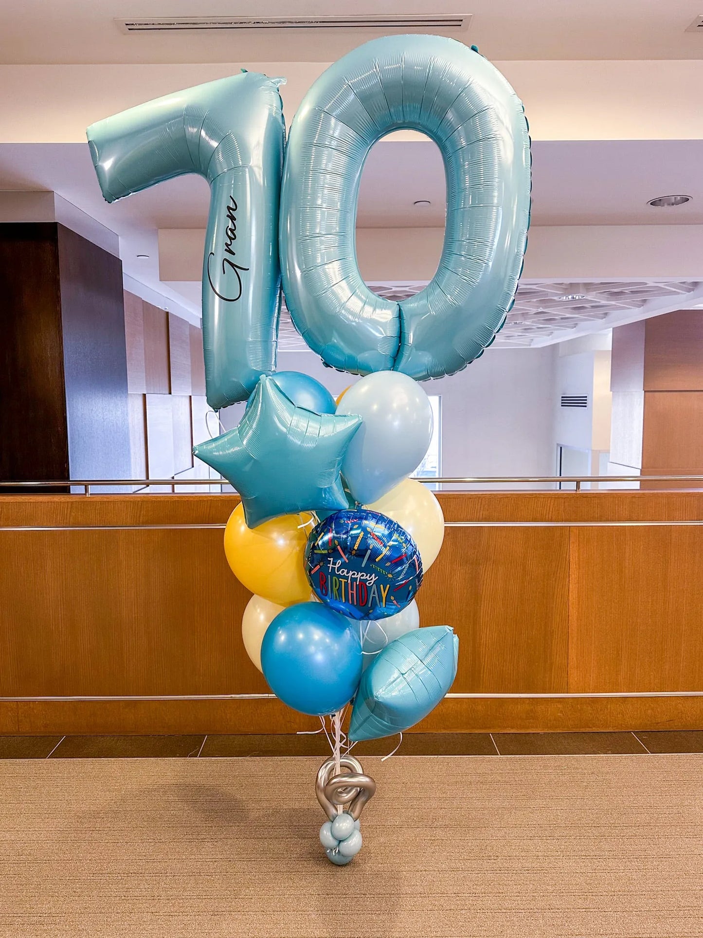 Classic Birthday Balloon Bunch - Personalizable & Colorful Balloons - My Blush Peony