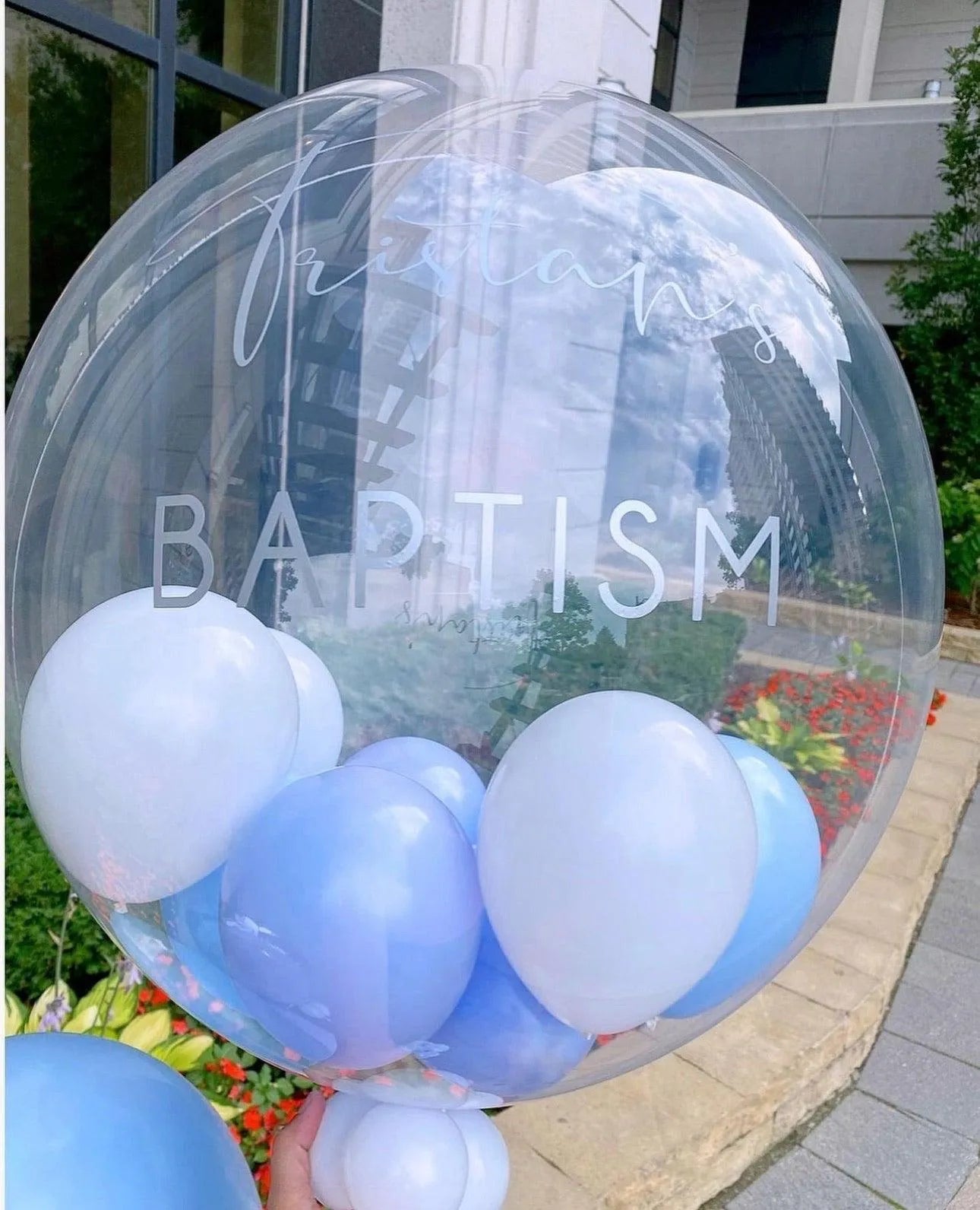 Bubble Baptism or Communion - Customizable Balloon Decor for Toronto - My Blush Peony