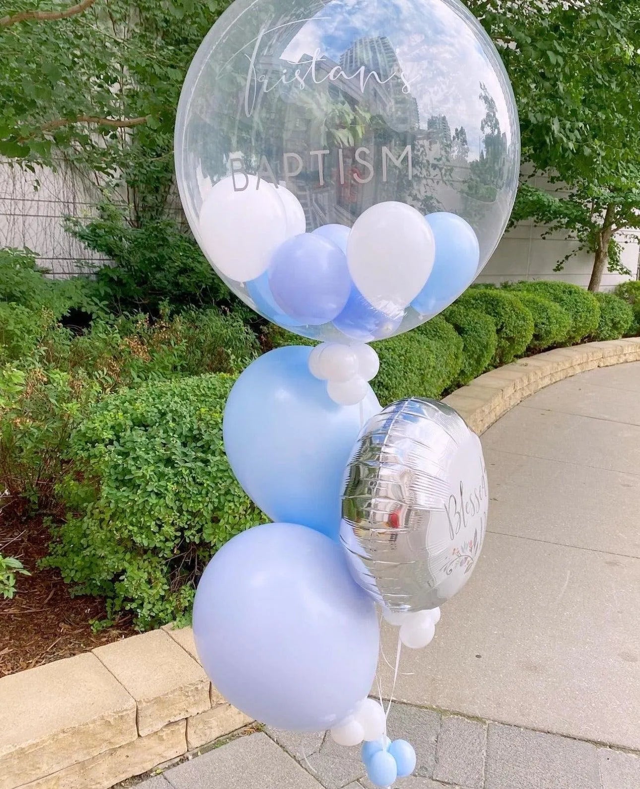 Bubble Baptism or Communion - Customizable Balloon Decor for Toronto - My Blush Peony