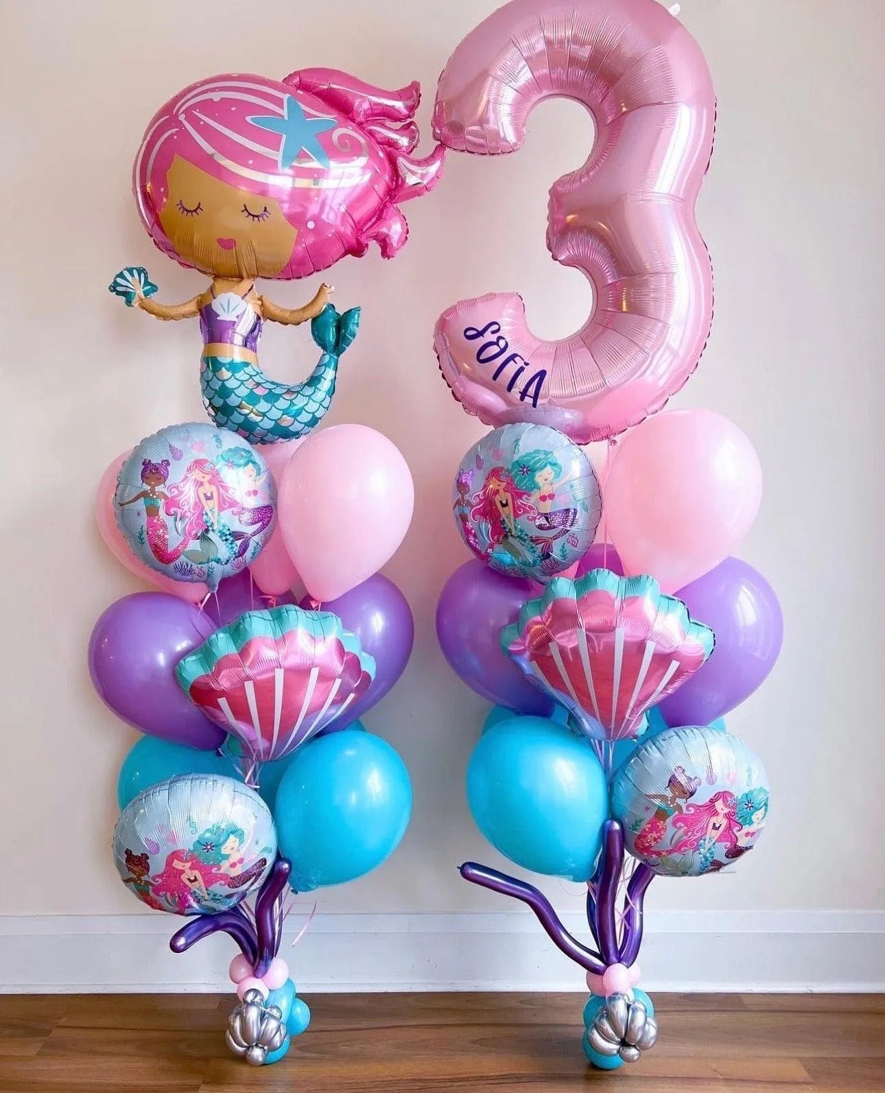 Mermaid Balloon Bunch Set - Perfect for Underwater Celebrations - My Blush Peony