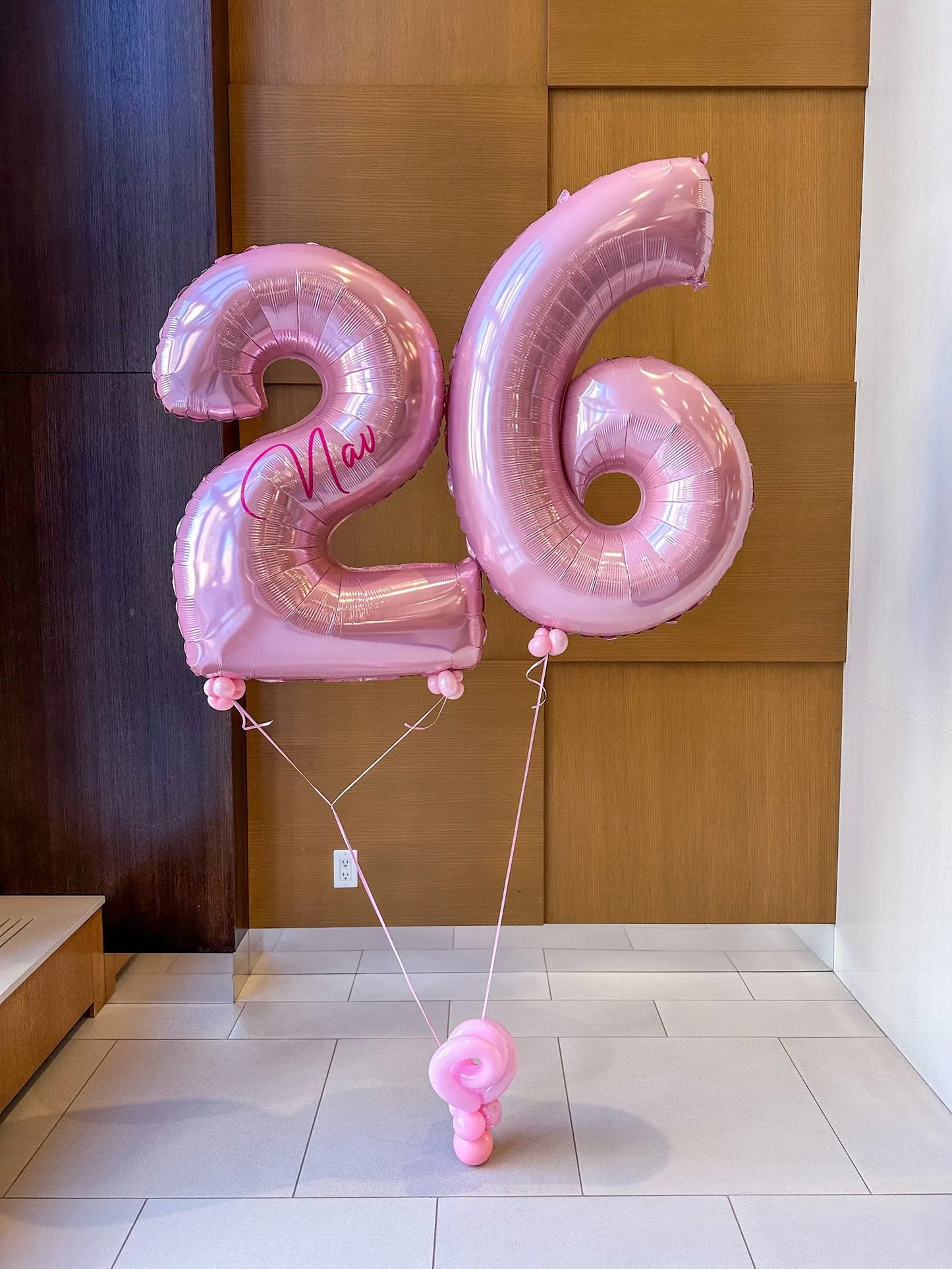 Custom Foil Number Balloon - Any Age & Color - My Blush Peony