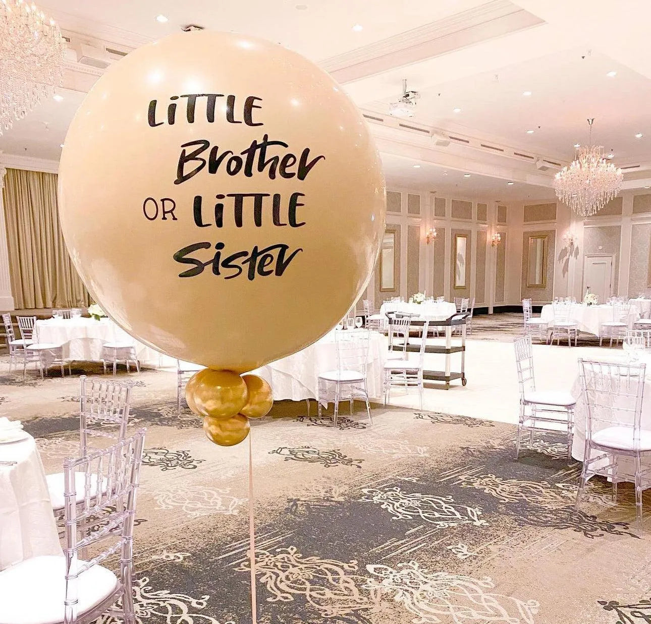Gender Reveal Balloon with Personalized Message & Confetti - My Blush Peony