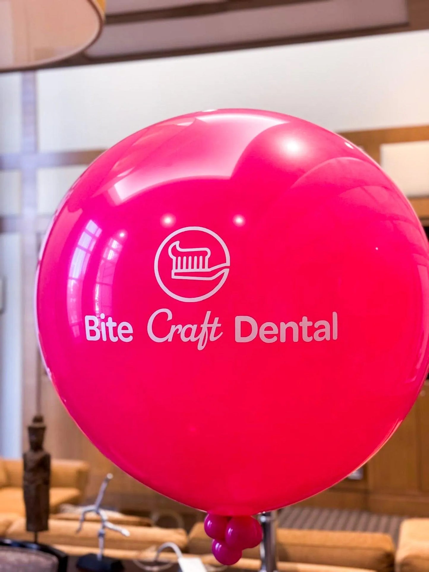 Branded Jumbo Balloon with Custom Logo - Corporate Event Decor - My Blush Peony