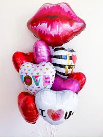 Jumbo Kiss Foil Hearts Bouquet - Perfect for Valentine’s Day - My Blush Peony