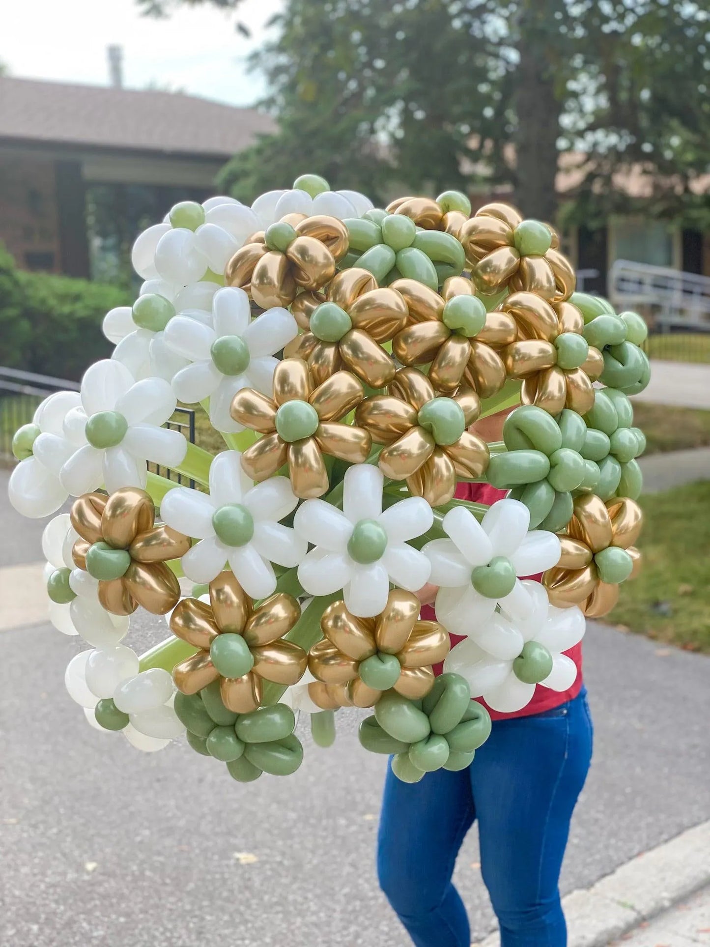 Customizable Balloon Flower Bouquet - Perfect for Any Occasion - My Blush Peony