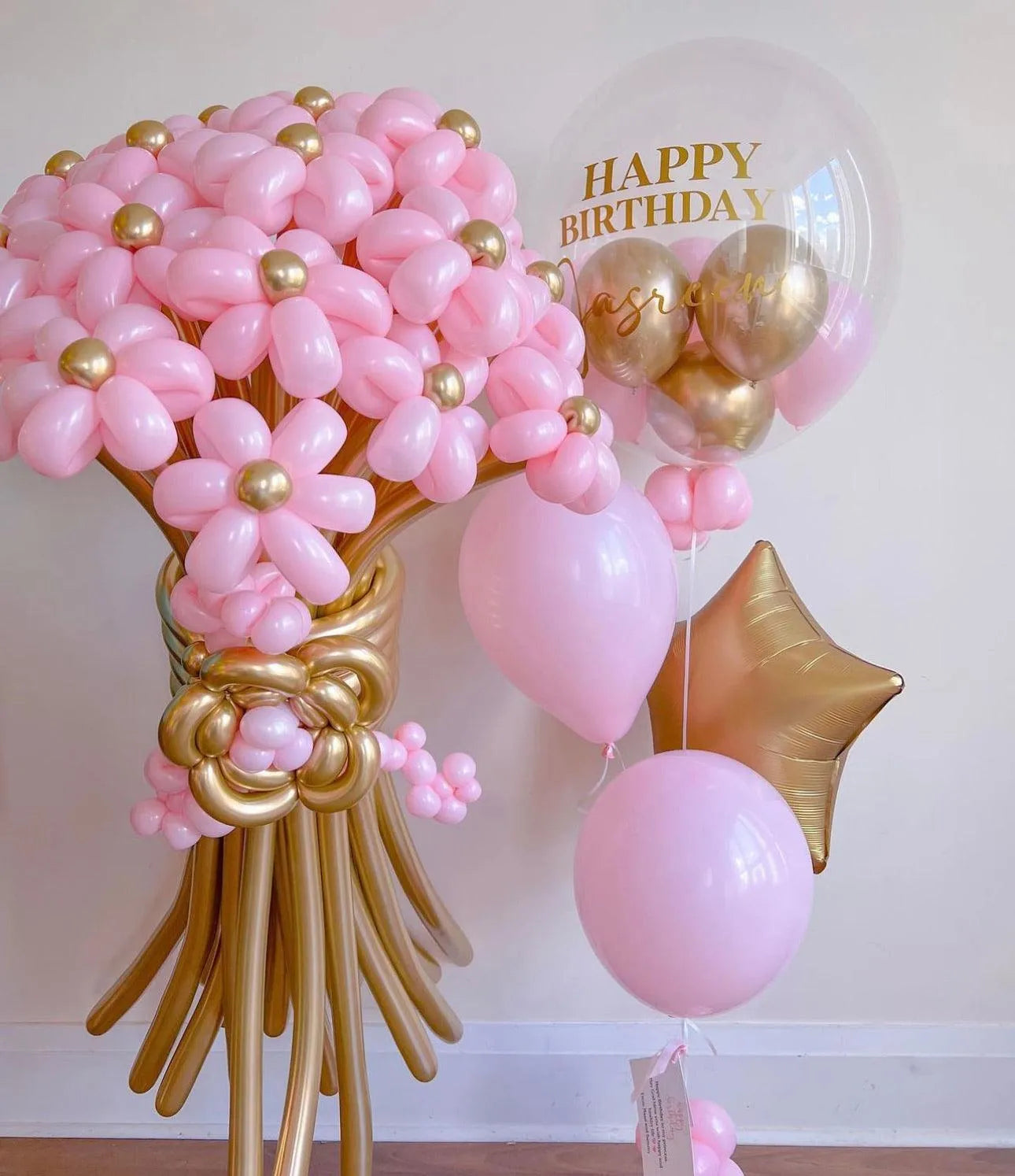 Flowers Balloon Bouquet and Bunches Set | Customizable Floral Decor - My Blush Peony