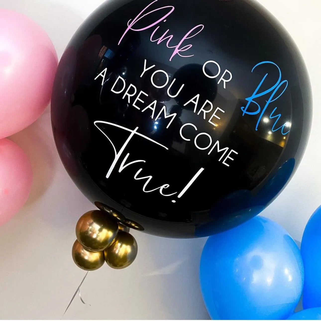Gender Reveal Balloon with Personalized Message & Confetti - My Blush Peony