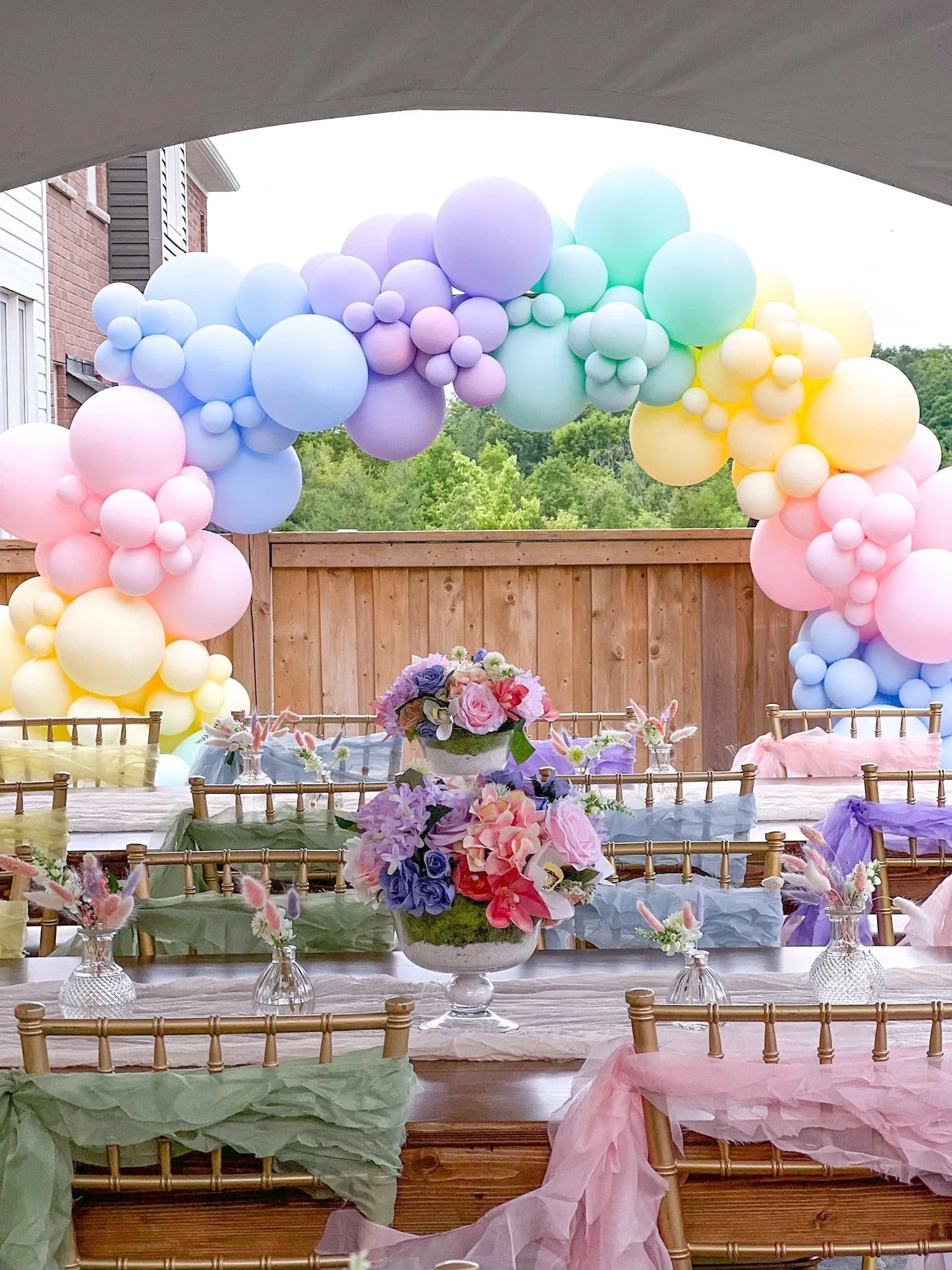 Rainbow Balloon Arch | Vibrant Decor for Colorful Celebrations - My Blush Peony