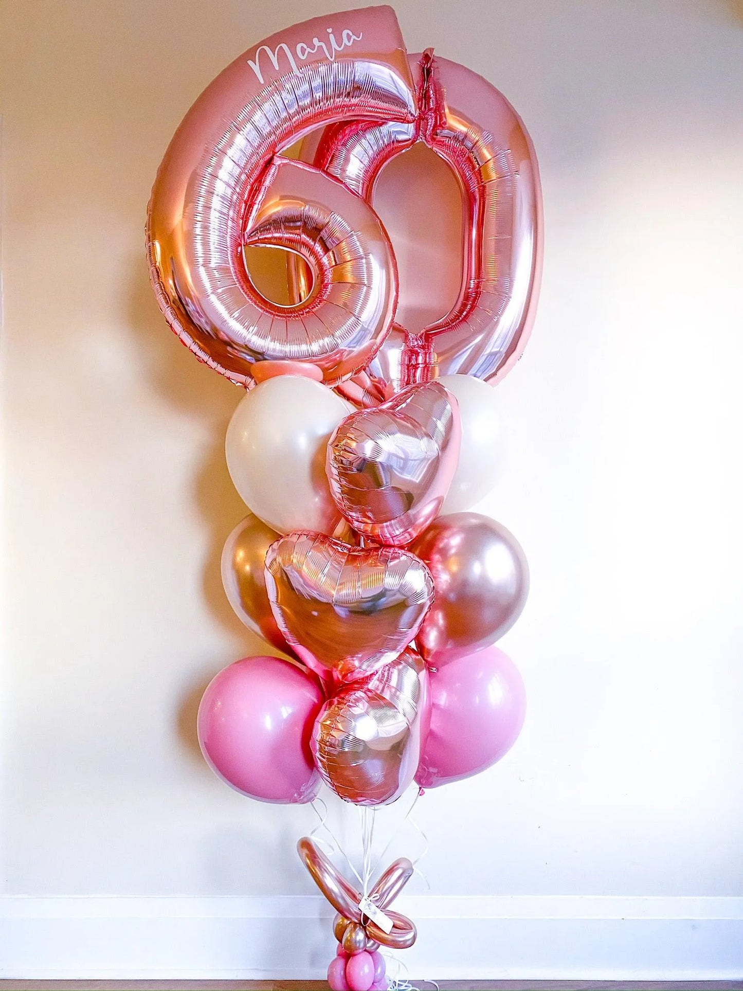 Classic Birthday Balloon Bunch - Personalizable & Colorful Balloons - My Blush Peony