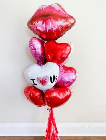Jumbo Kiss Foil Hearts Bouquet - Perfect for Valentine’s Day - My Blush Peony