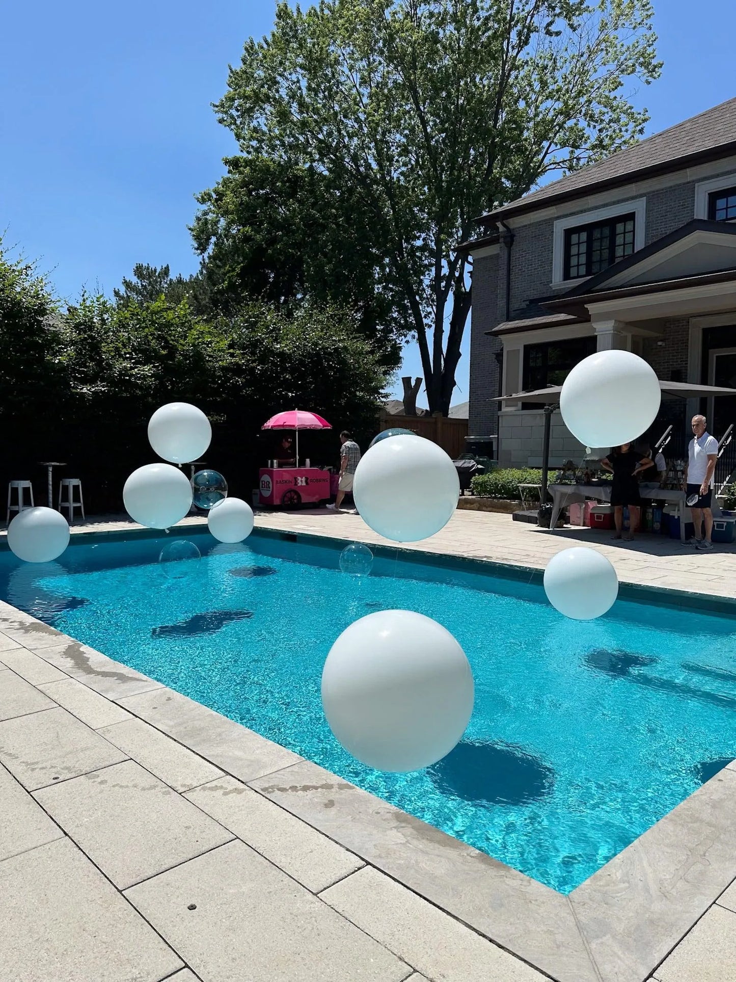 Bubbles and Latex Pool Balloons - Customizable Poolside Decorations - My Blush Peony