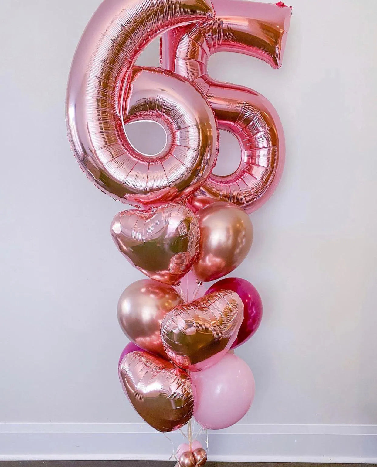 Classic Birthday Balloon Bunch - Personalizable & Colorful Balloons - My Blush Peony