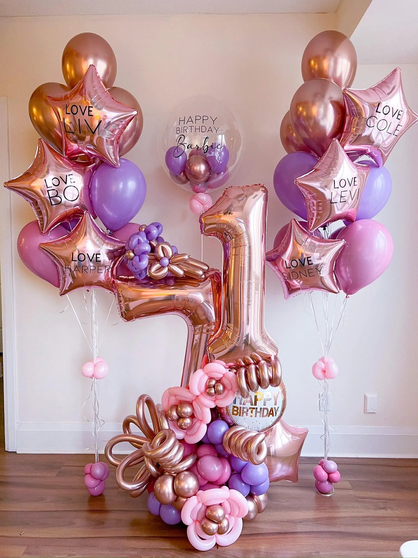 Large Maxi Bouquet + Bubble - Customizable for Any Age & Color - My Blush Peony