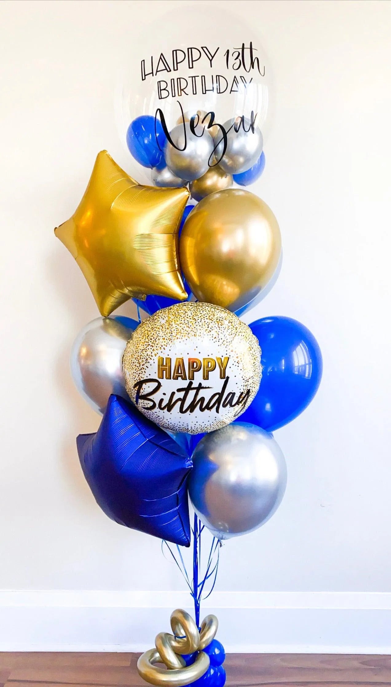Large Bunch with Personalized Bubble Balloon - Custom Decor - My Blush Peony