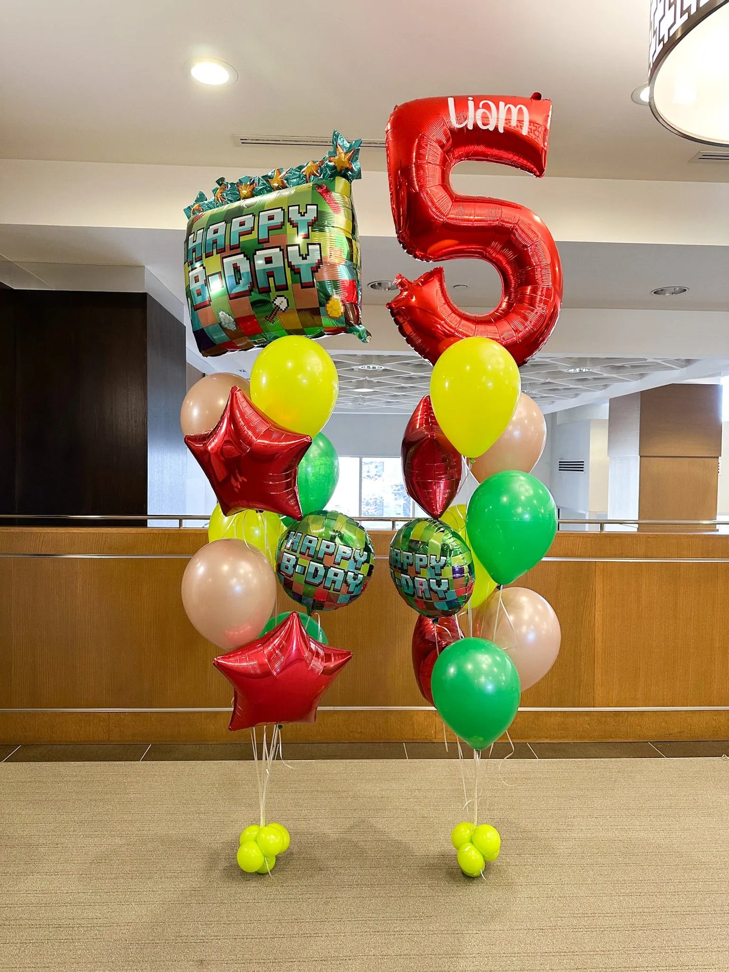 Minecraft Balloon Set with Number | 2 Custom Bunches Toronto & GTA