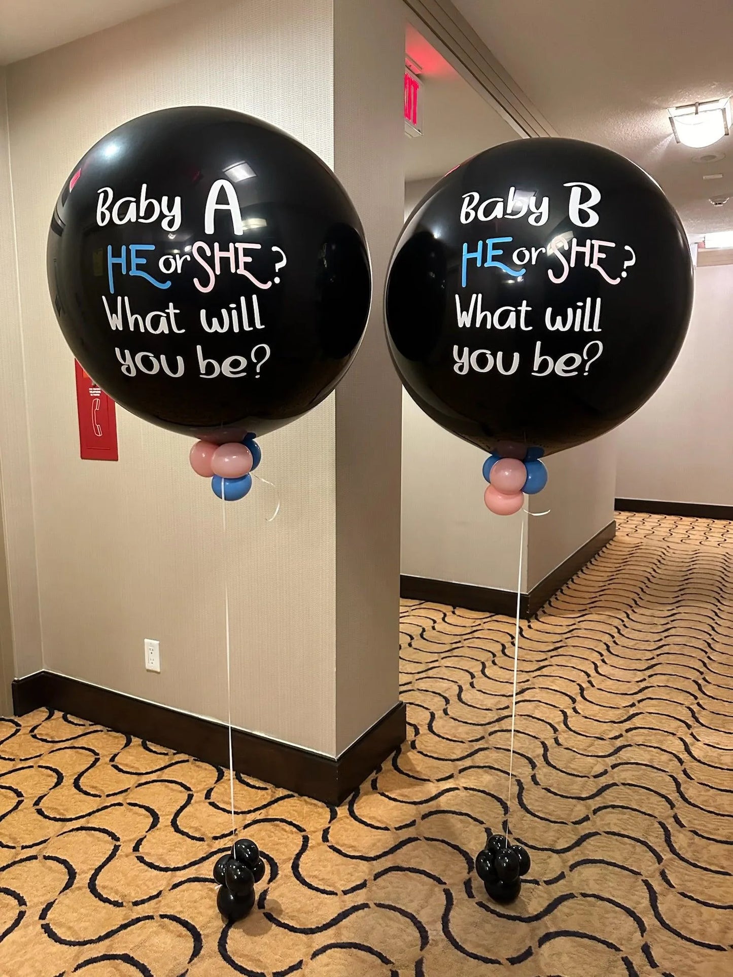 Gender Reveal Balloon with Personalized Message & Confetti - My Blush Peony