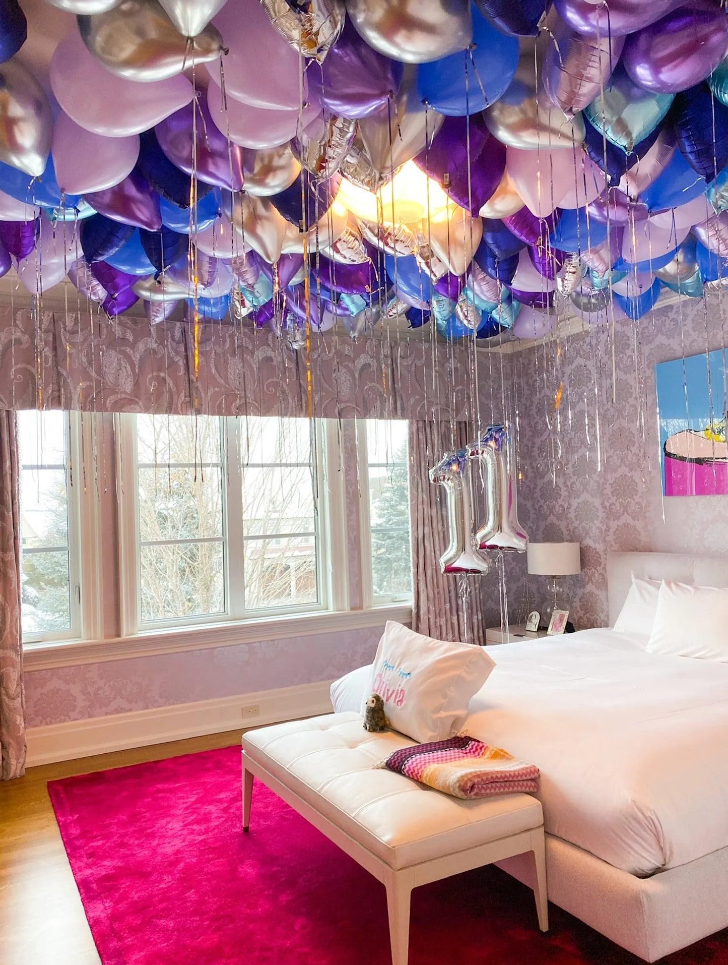 Foils and Latex Ceiling Decoration | Elegant Event Decor - My Blush Peony
