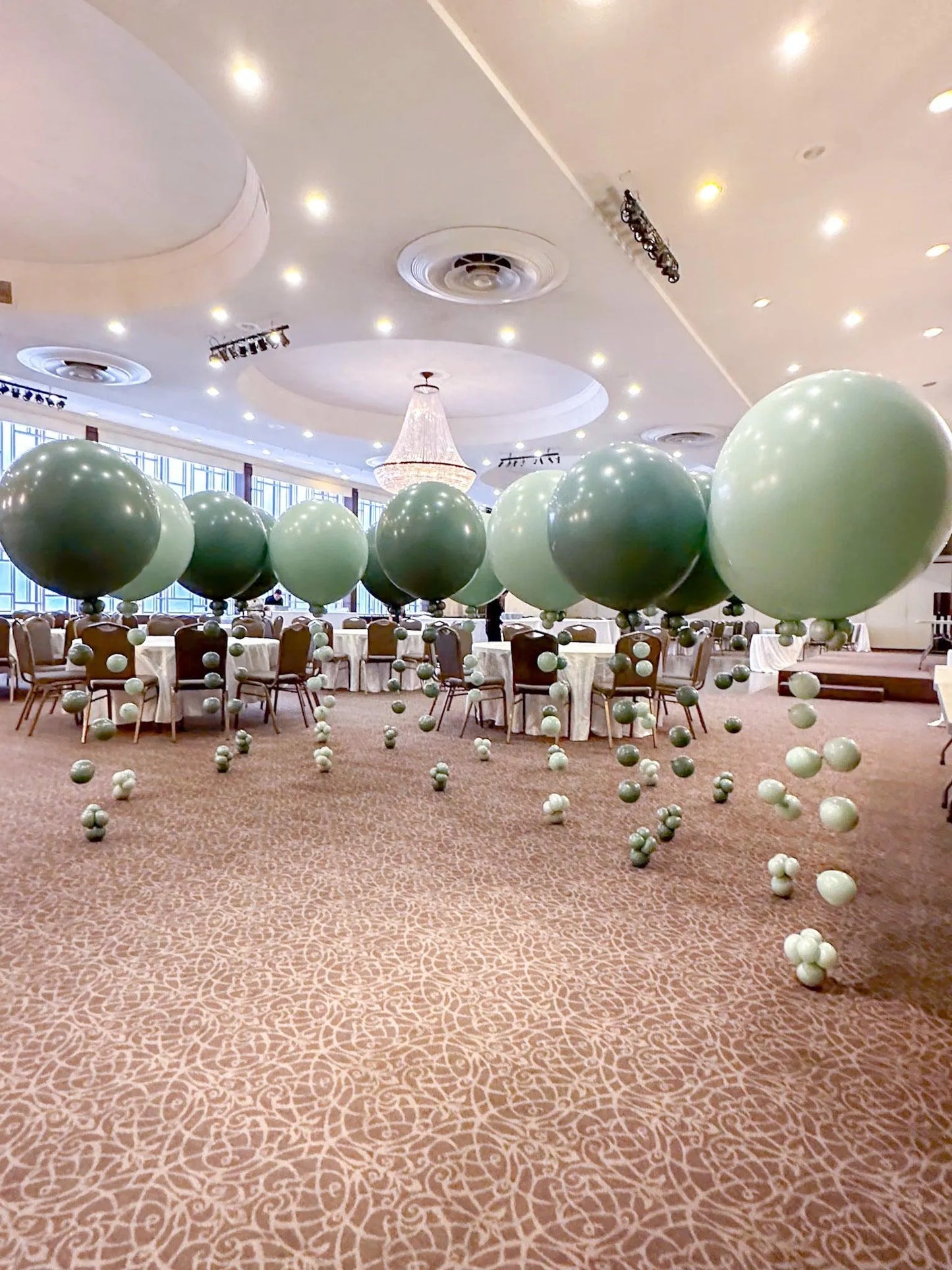 Elegant Statement Balloons with Fall Tail - Customizable & Versatile - My Blush Peony