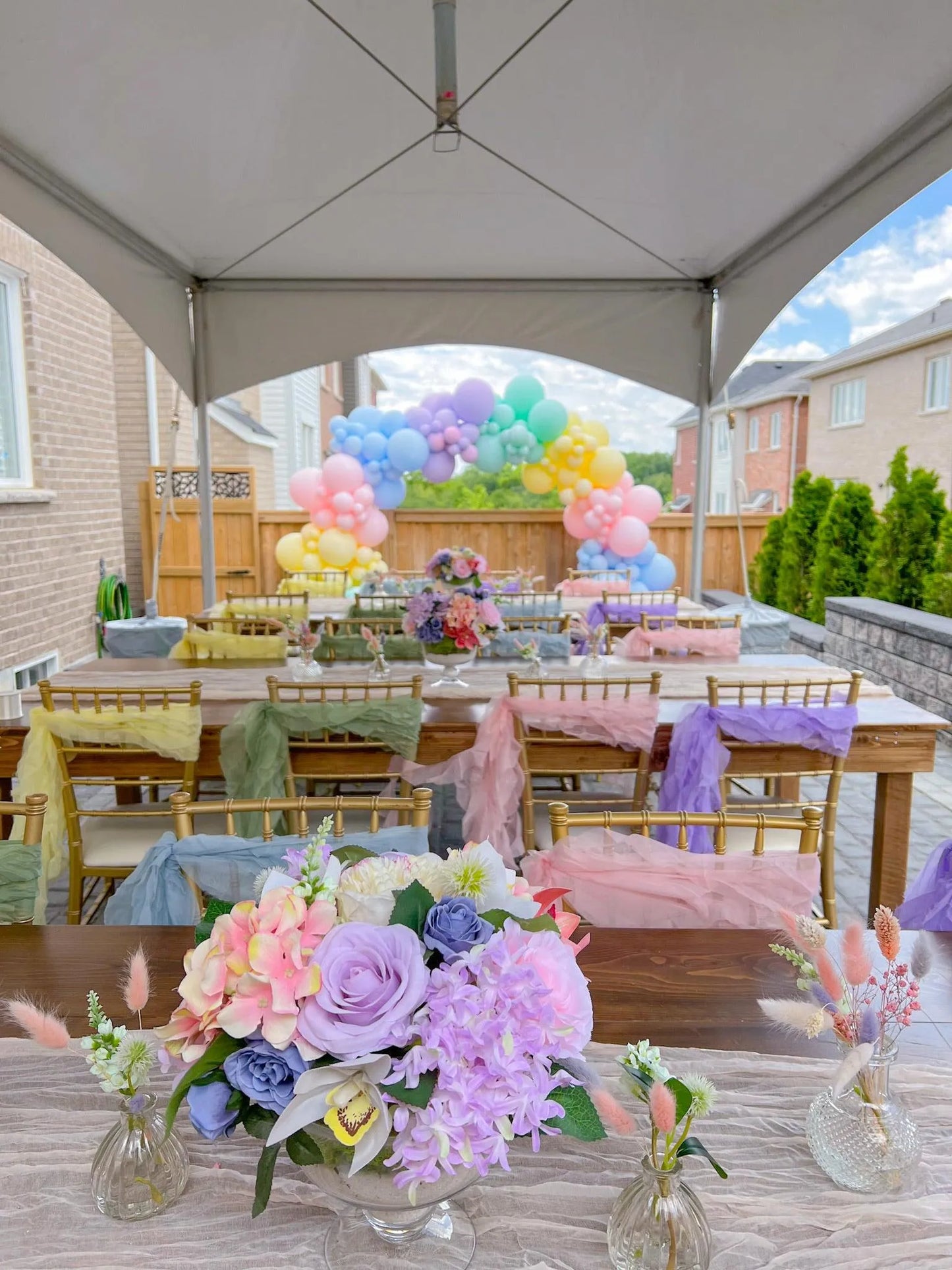 Rainbow Balloon Arch | Vibrant Decor for Colorful Celebrations - My Blush Peony