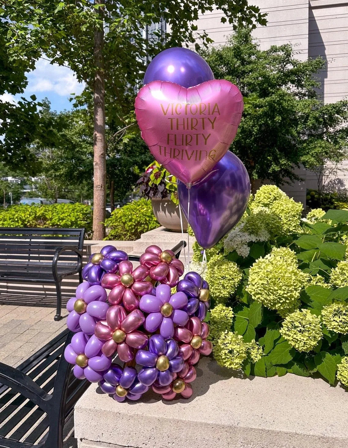 Small Flowers Balloon Bouquet - Customizable Bunches Set for Toronto Events - My Blush Peony