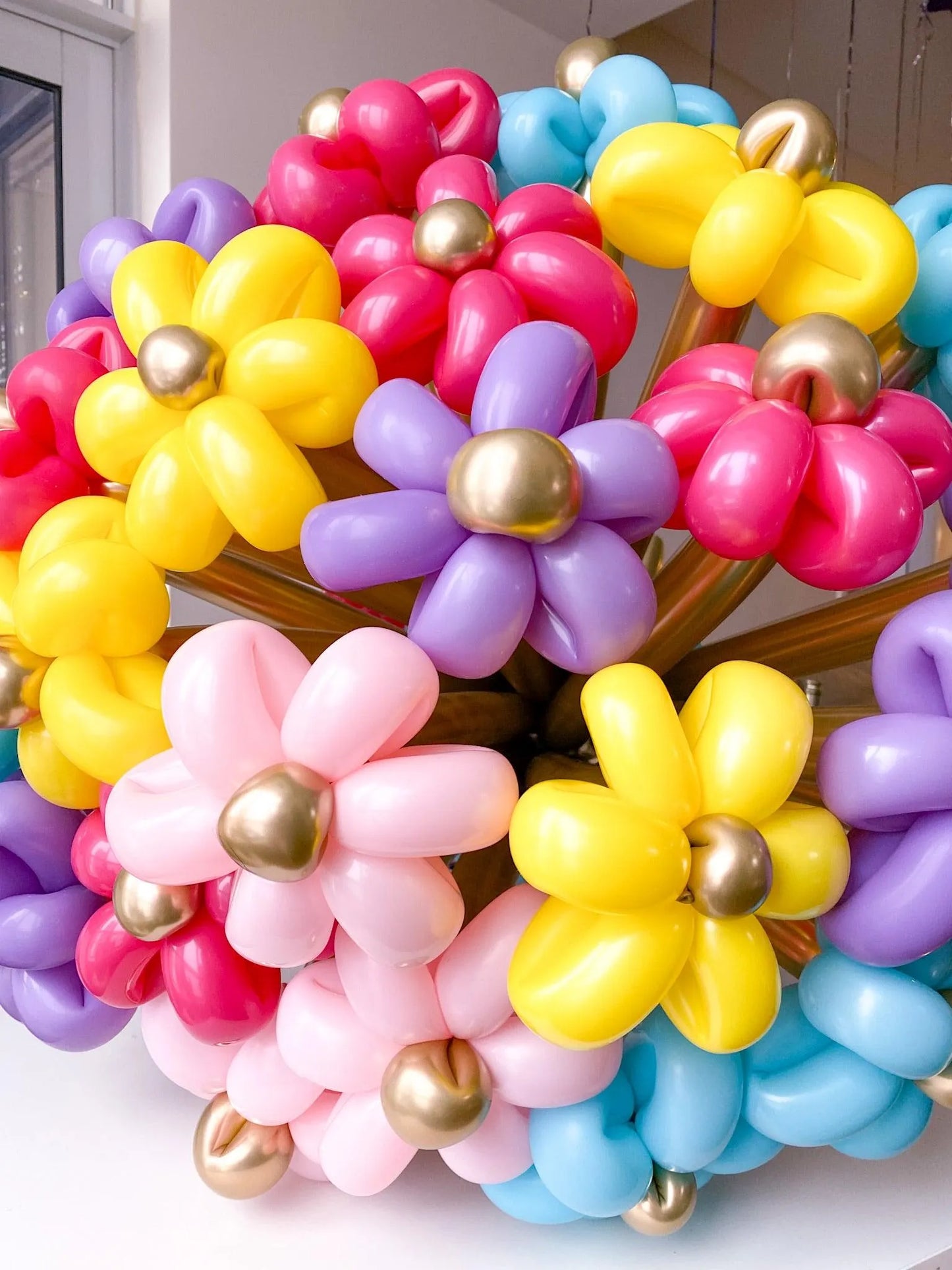 Flowers Balloon Bouquet - Colourful and Unique Surprise - My Blush Peony