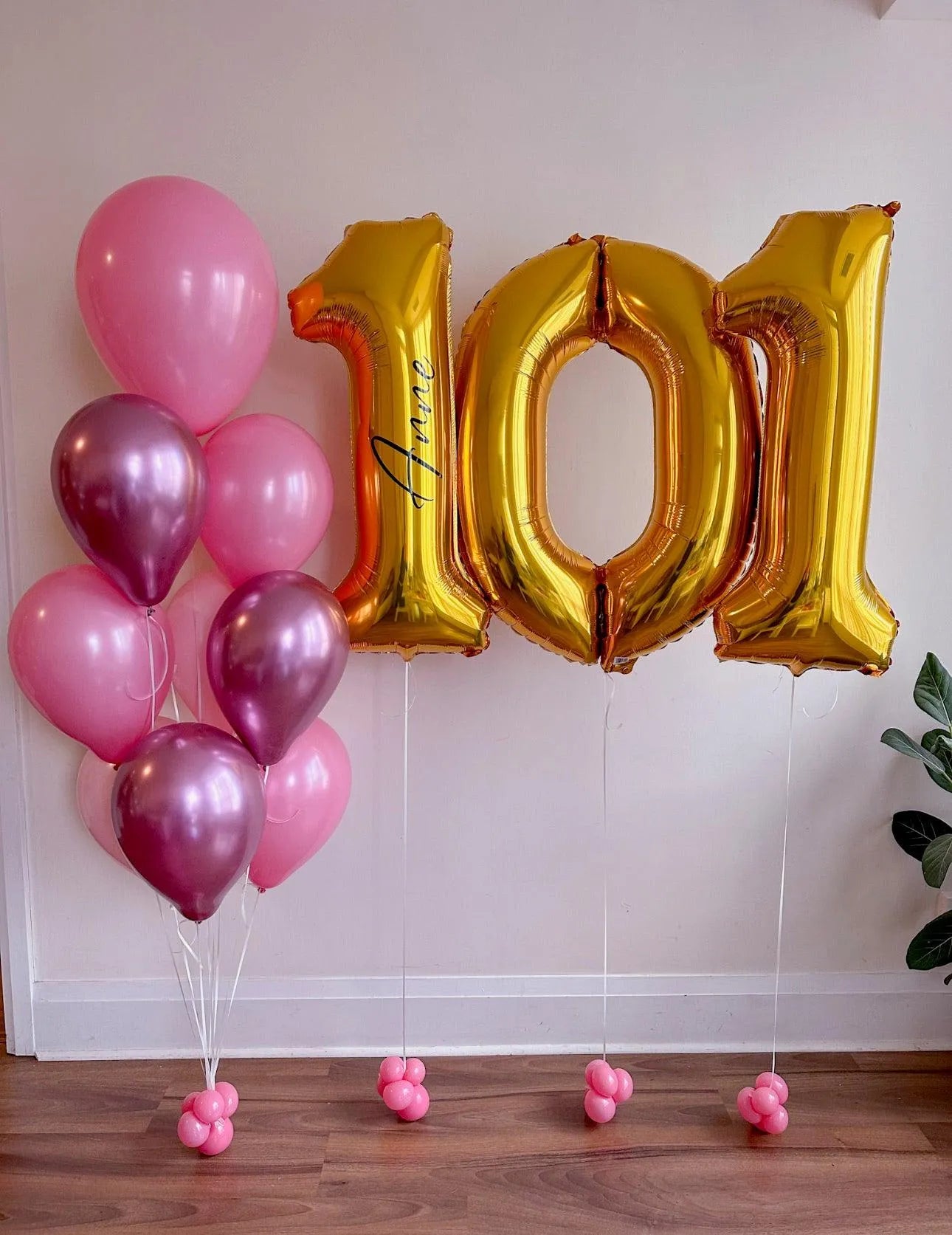 Custom Latex Bouquet with Name - Personalized Event Decor in Toronto - My Blush Peony
