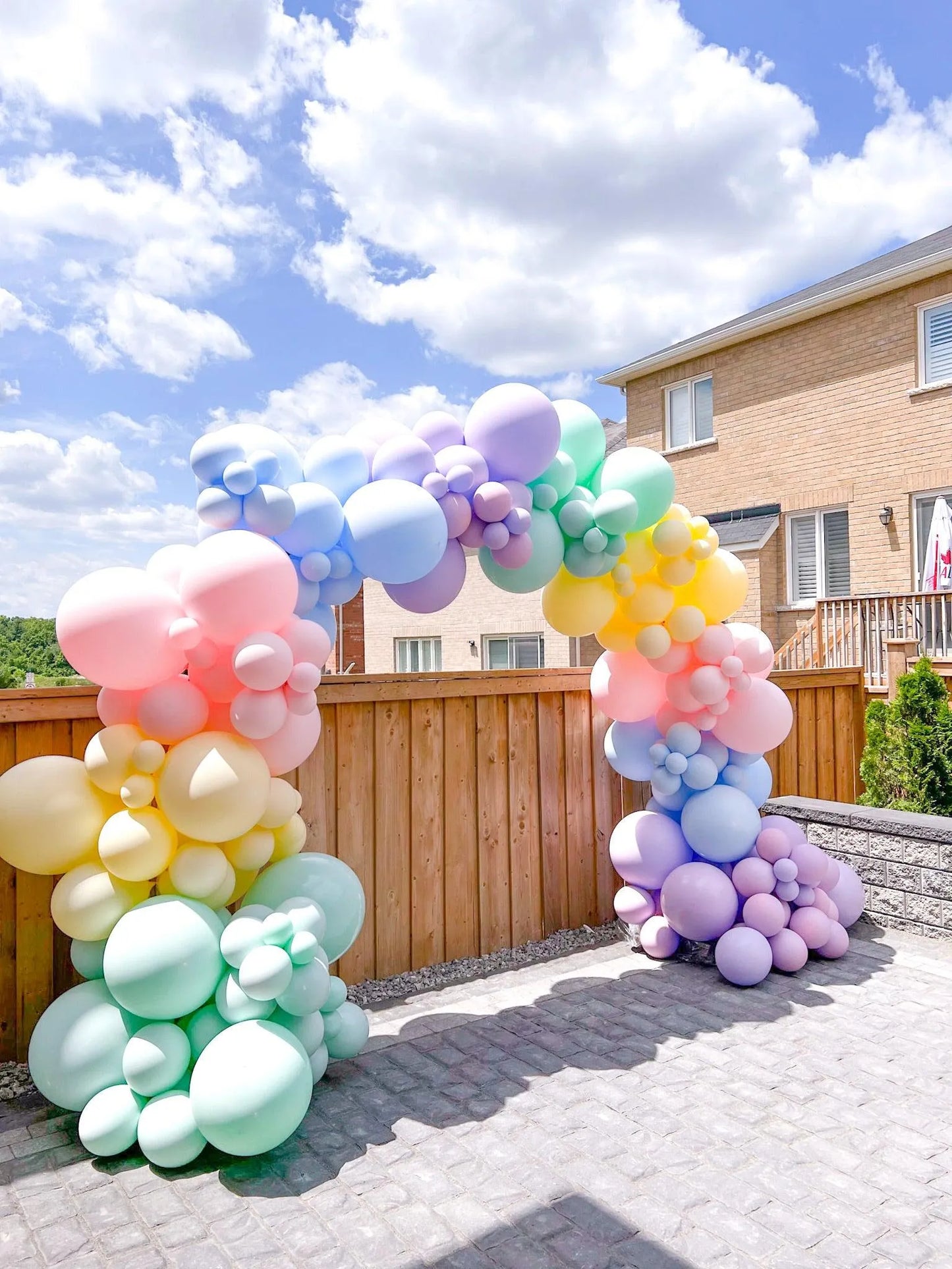 Rainbow Balloon Arch | Vibrant Decor for Colorful Celebrations - My Blush Peony