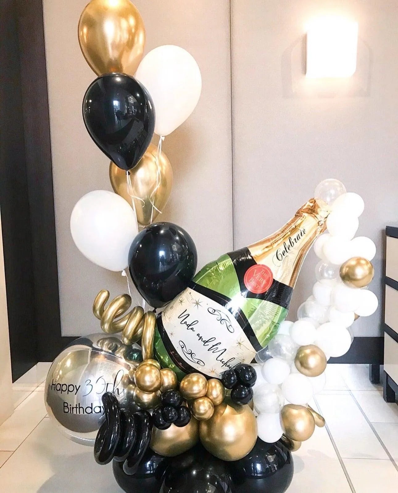 Customizable Champagne Bouquet - Personalize Any Age & Color - My Blush Peony