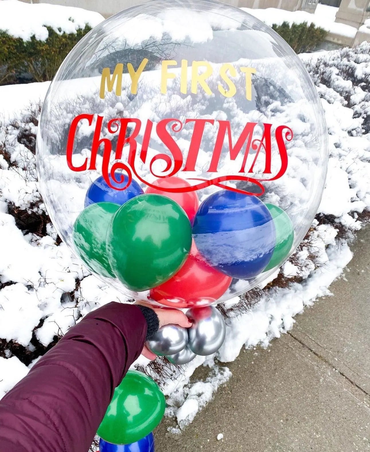 Bubble Balloons with Colorful Mini Balloons - Customizable Messages for Toronto - My Blush Peony