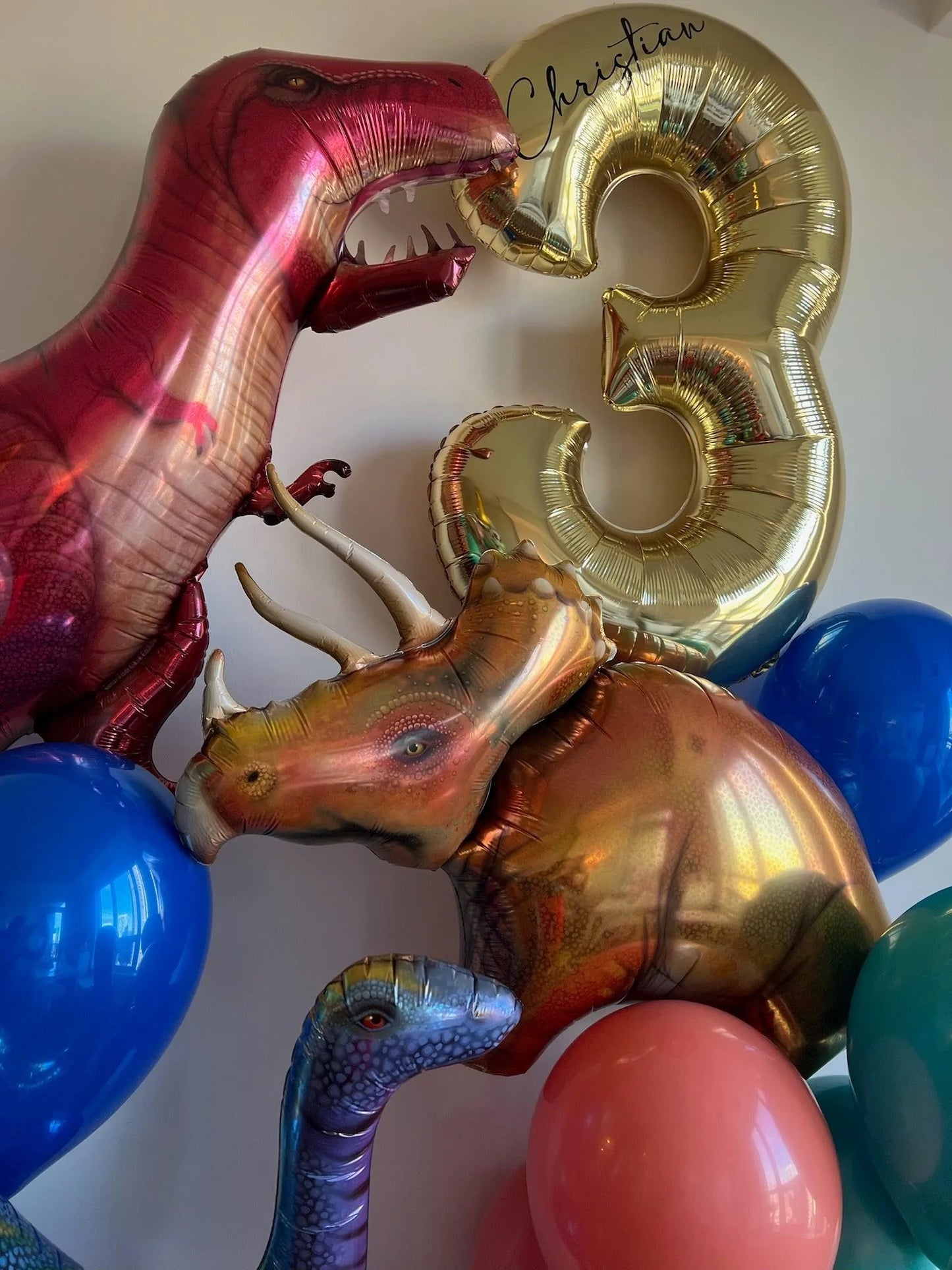 Deluxe Dinosaurs Balloon Set - Customizable Dinosaur Party Decor - My Blush Peony