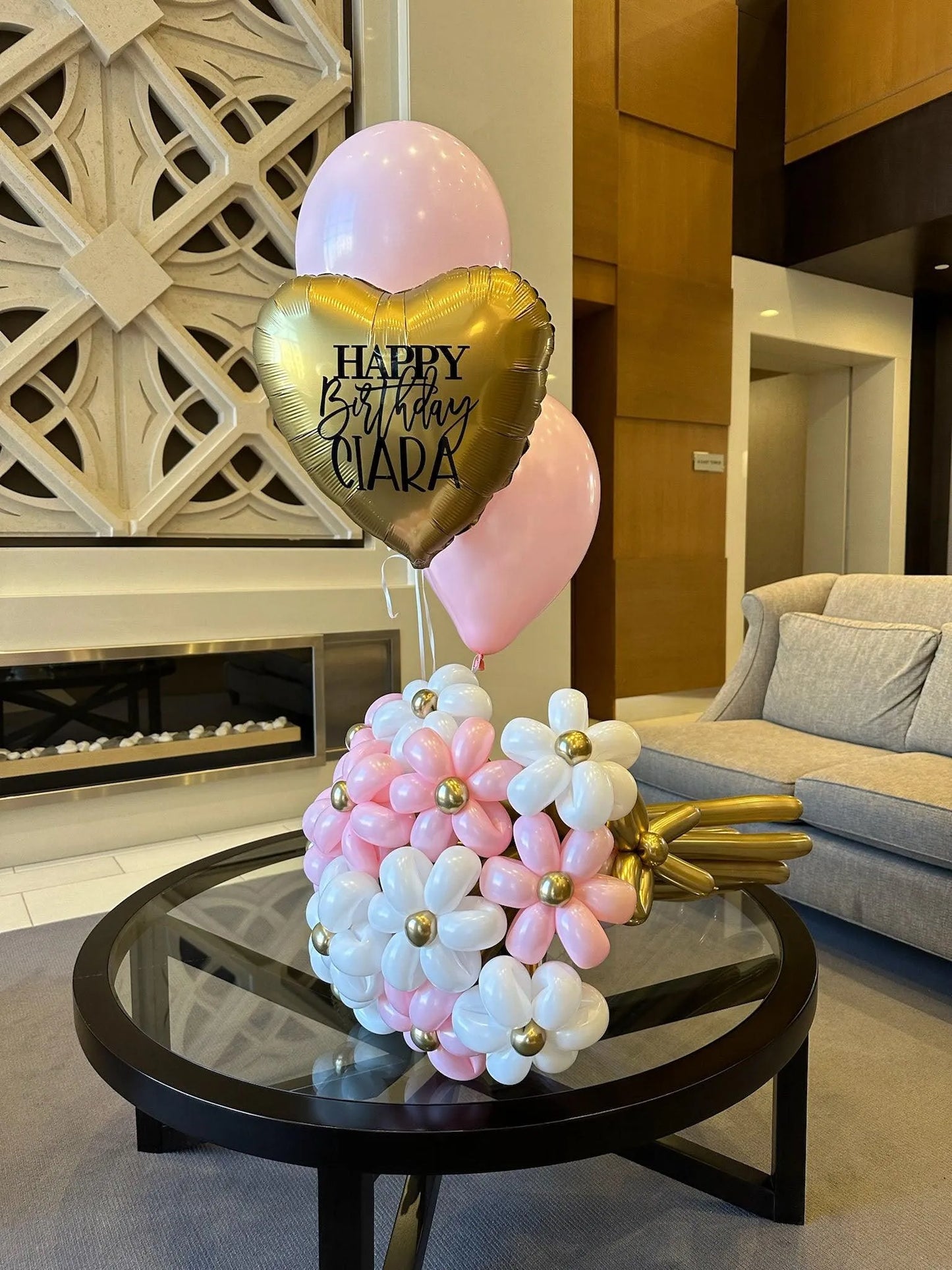 Small Flowers Balloon Bouquet - Customizable Bunches Set for Toronto Events - My Blush Peony