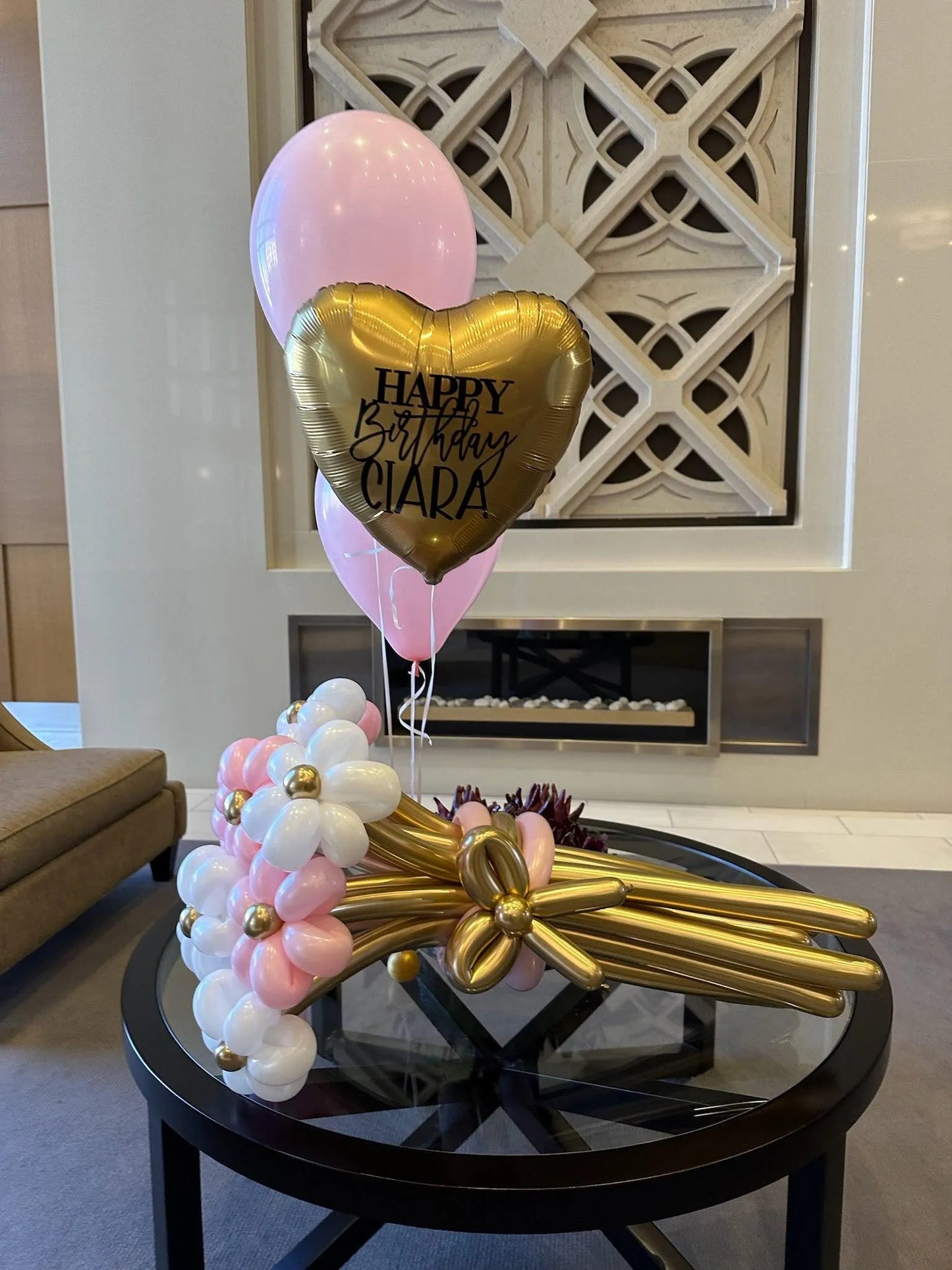 Small Flowers Balloon Bouquet - Customizable Bunches Set for Toronto Events - My Blush Peony