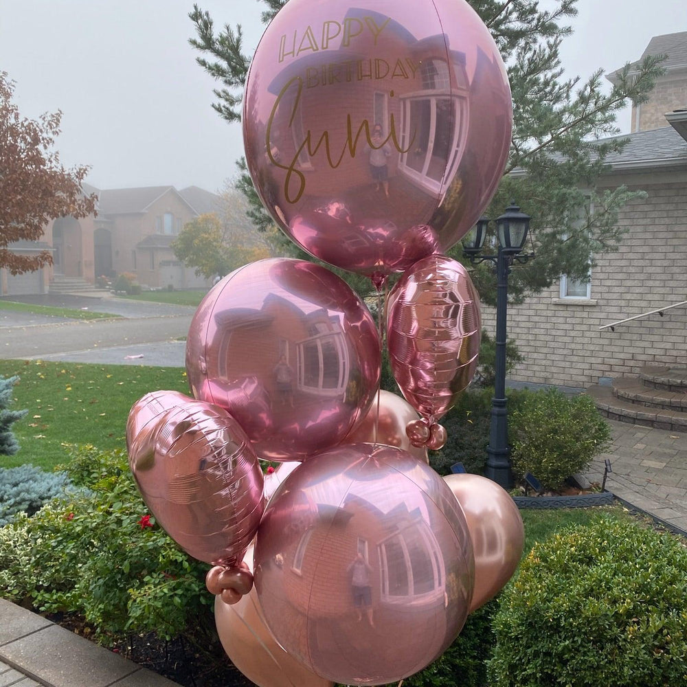 Shiny Surprise Balloon Bouquet - Customizable Balloon Arrangements for Toronto Events - My Blush Peony