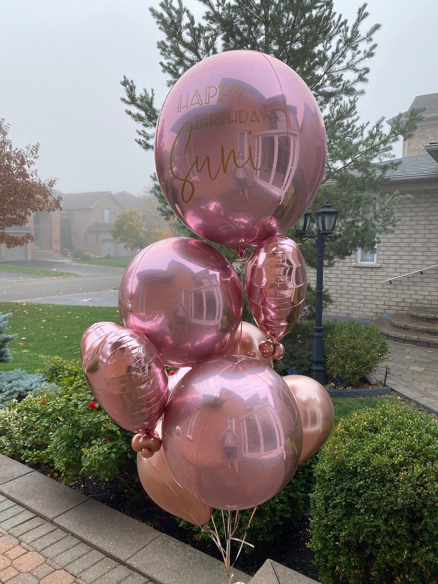 Shiny Surprise Balloon Bouquet - Customizable Balloon Arrangements for Toronto Events - My Blush Peony