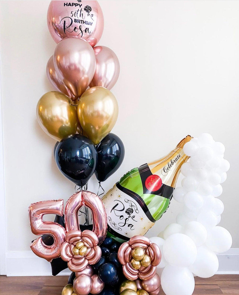 Customizable Champagne Bouquet - Any Age & Color - My Blush Peony