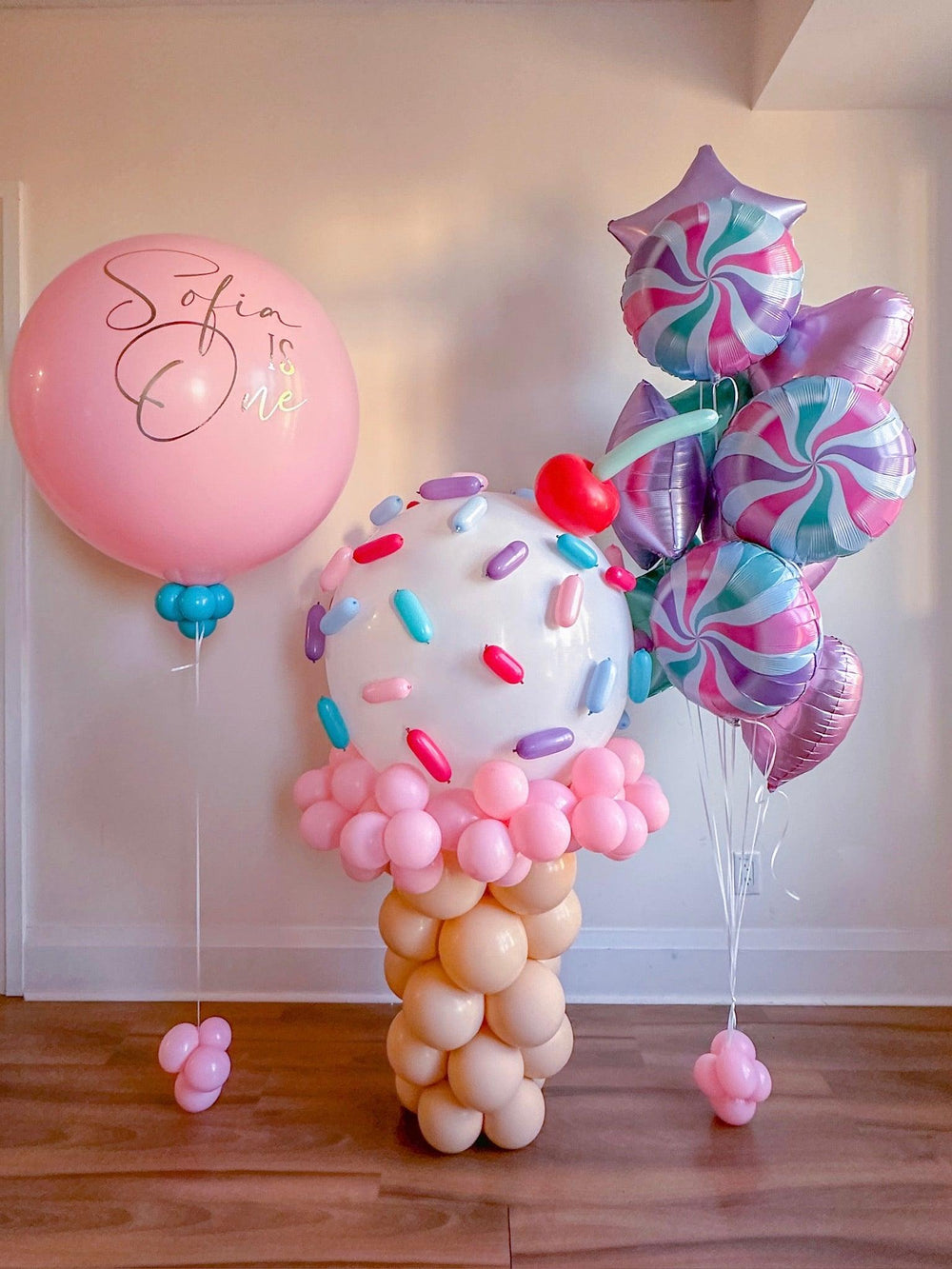 Ice Cream Shape Balloon Bundle - Fun and Festive Party Decoration - My Blush Peony