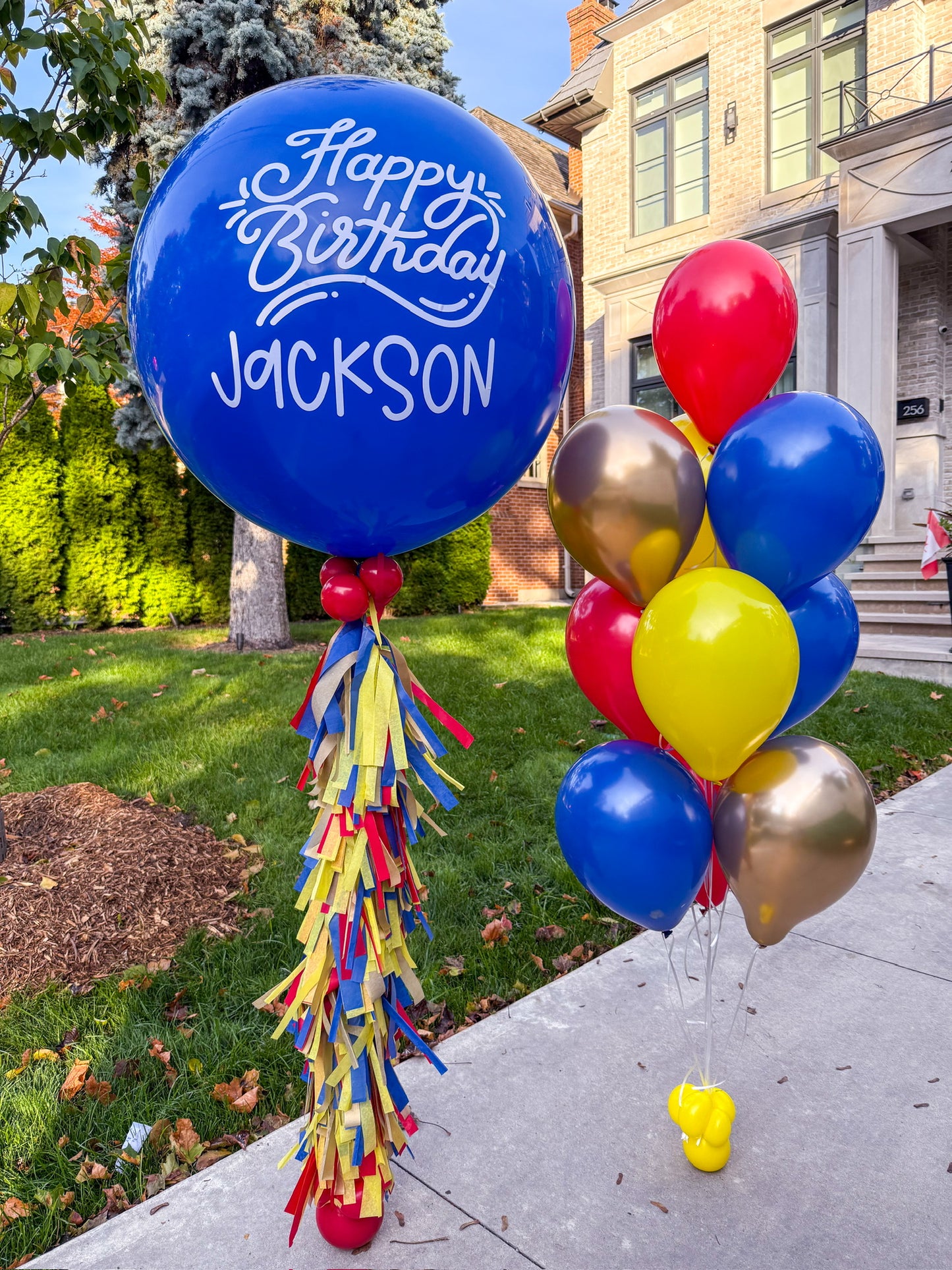 Personalized Jumbo Set Balloon with Handmade Tassel for Toronto Events