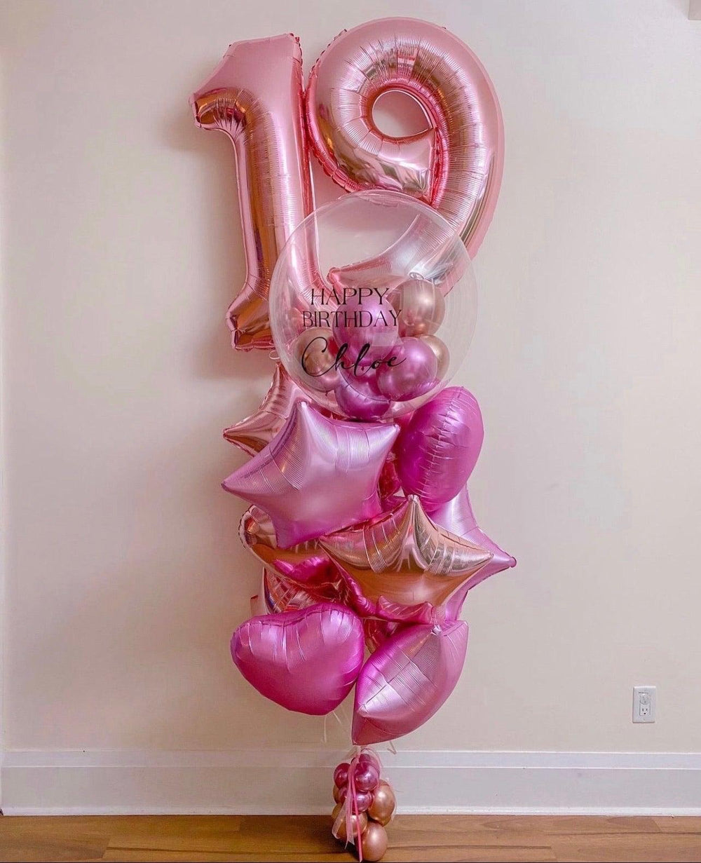 Deluxe Bubble Bunch - Customizable Foil Bubble Balloons | Colorful Decor - My Blush Peony