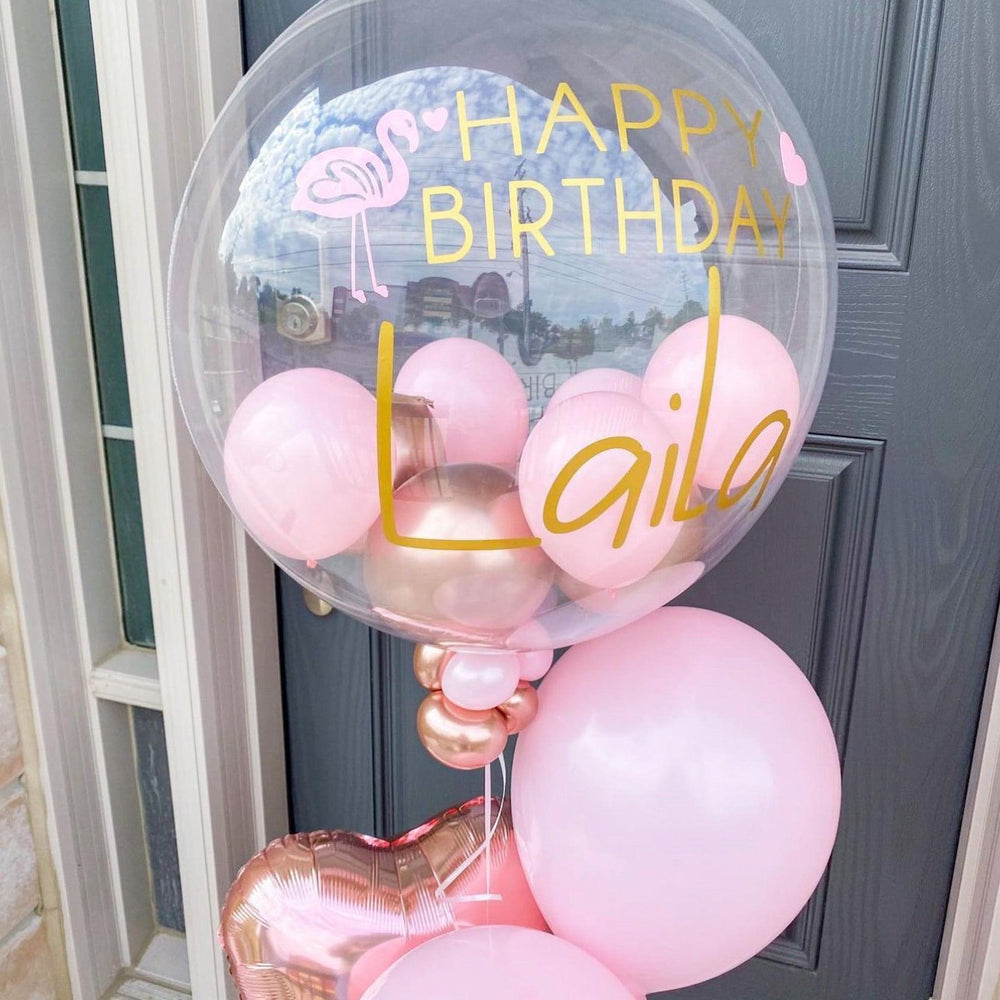 
                      
                        Personalized Bubble Balloons - Petite Size with Colorful Mini Balloons Inside - My Blush Peony
                      
                    