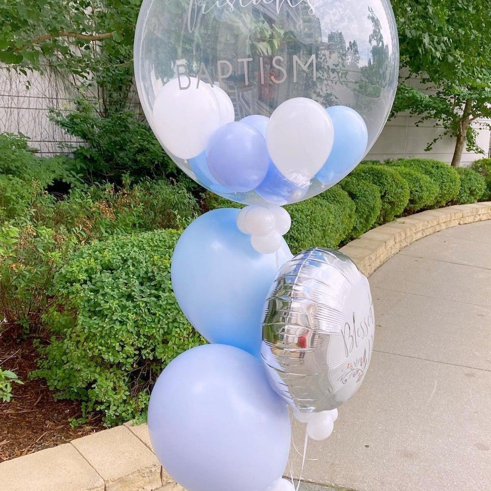 
                  
                    Bubble Baptism or Communion - Customizable Balloon Decor for Toronto - My Blush Peony
                  
                