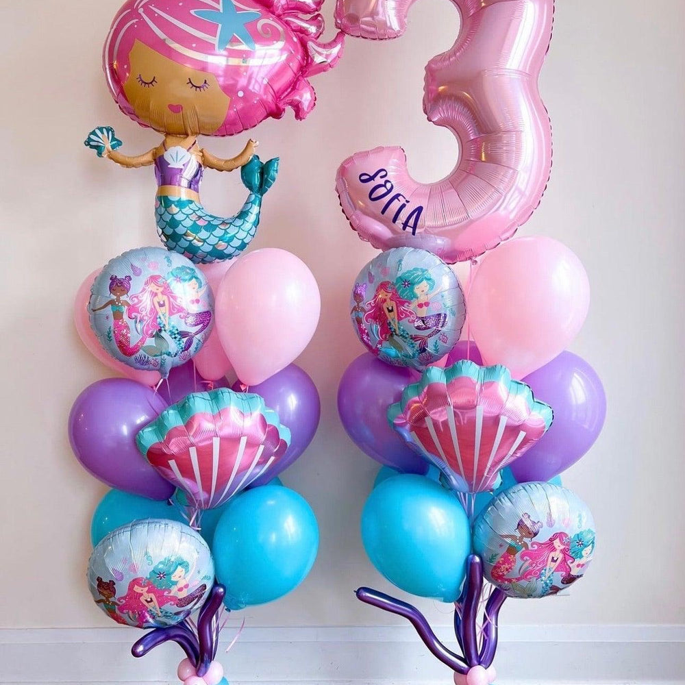 Mermaid Balloon Bunch Set - Perfect for Underwater Celebrations - My Blush Peony