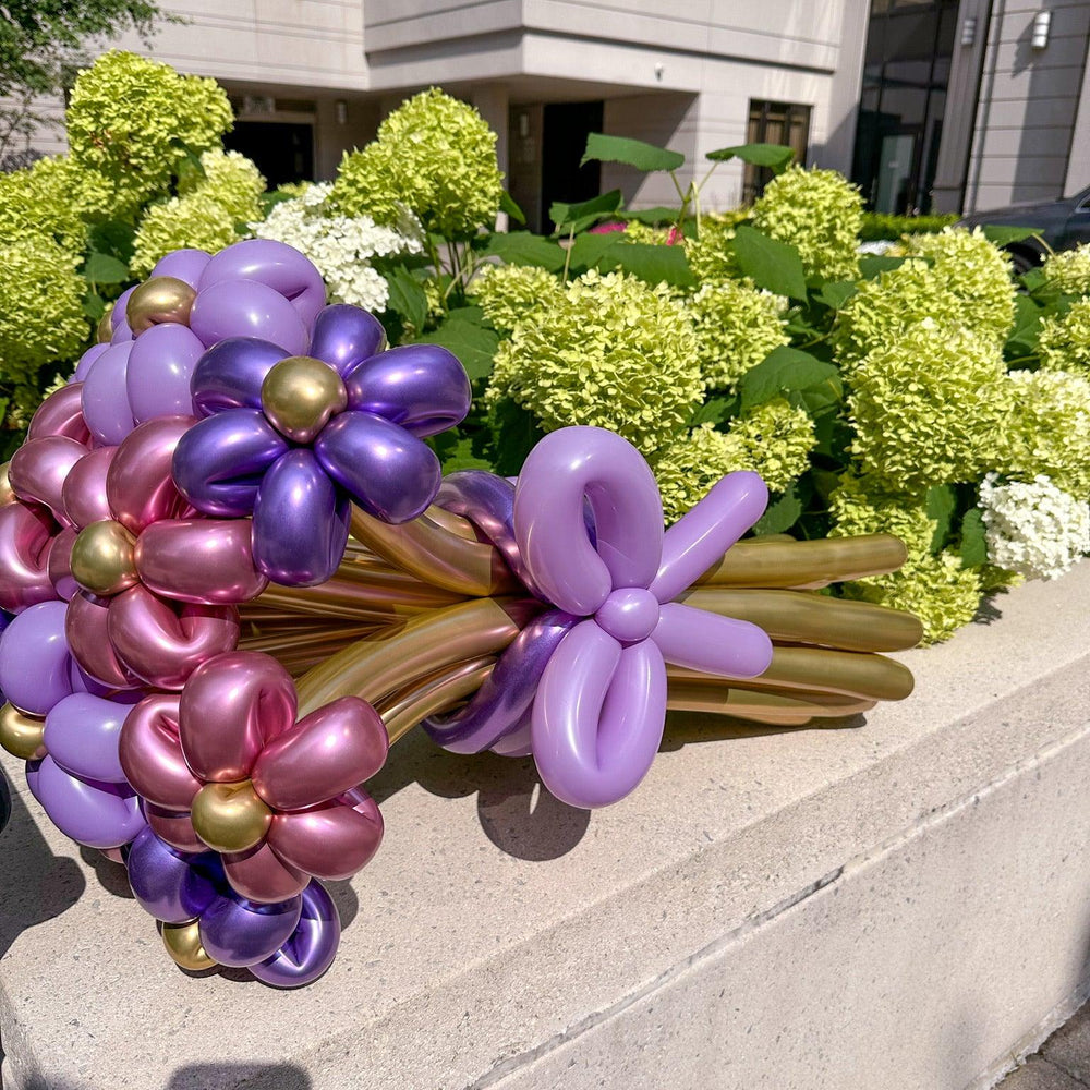 No Helium Balloons - Small Flowers Balloon Bouquet - My Blush Peony