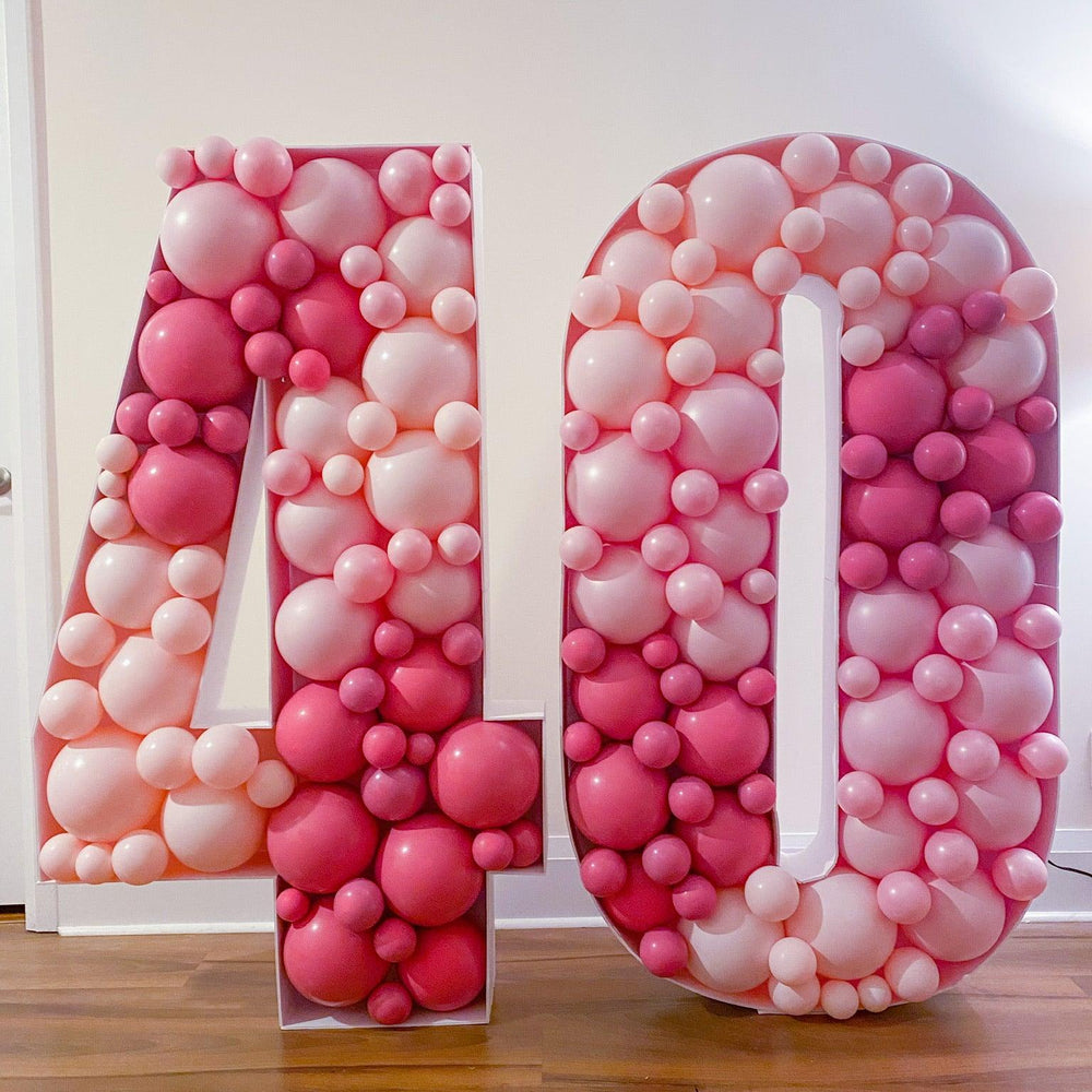 Mosaic Number - Customizable 3ft & 5ft Numbers - My Blush Peony