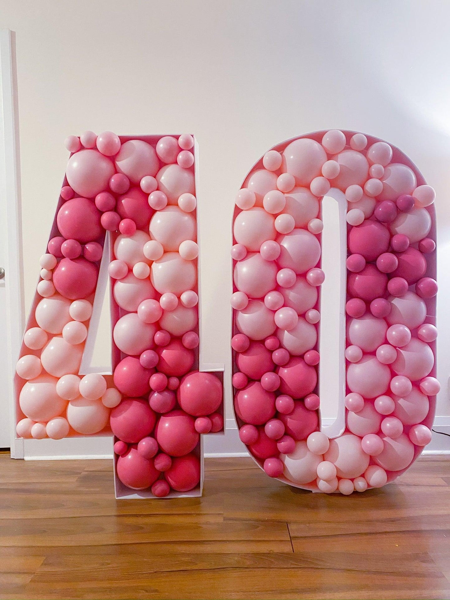 Mosaic Number - Customizable 3ft & 5ft Numbers - My Blush Peony