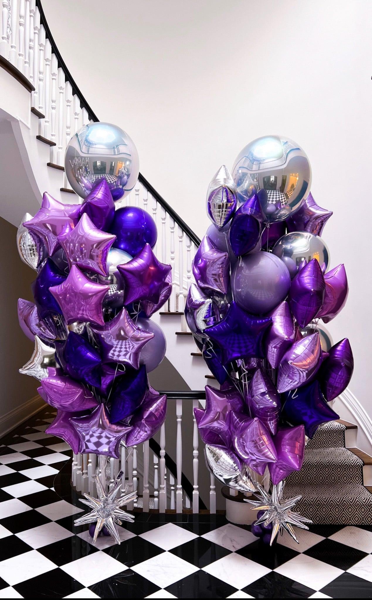 Customizable 9ft Deluxe Metallic Bunch - Event Balloon Decor - My Blush Peony