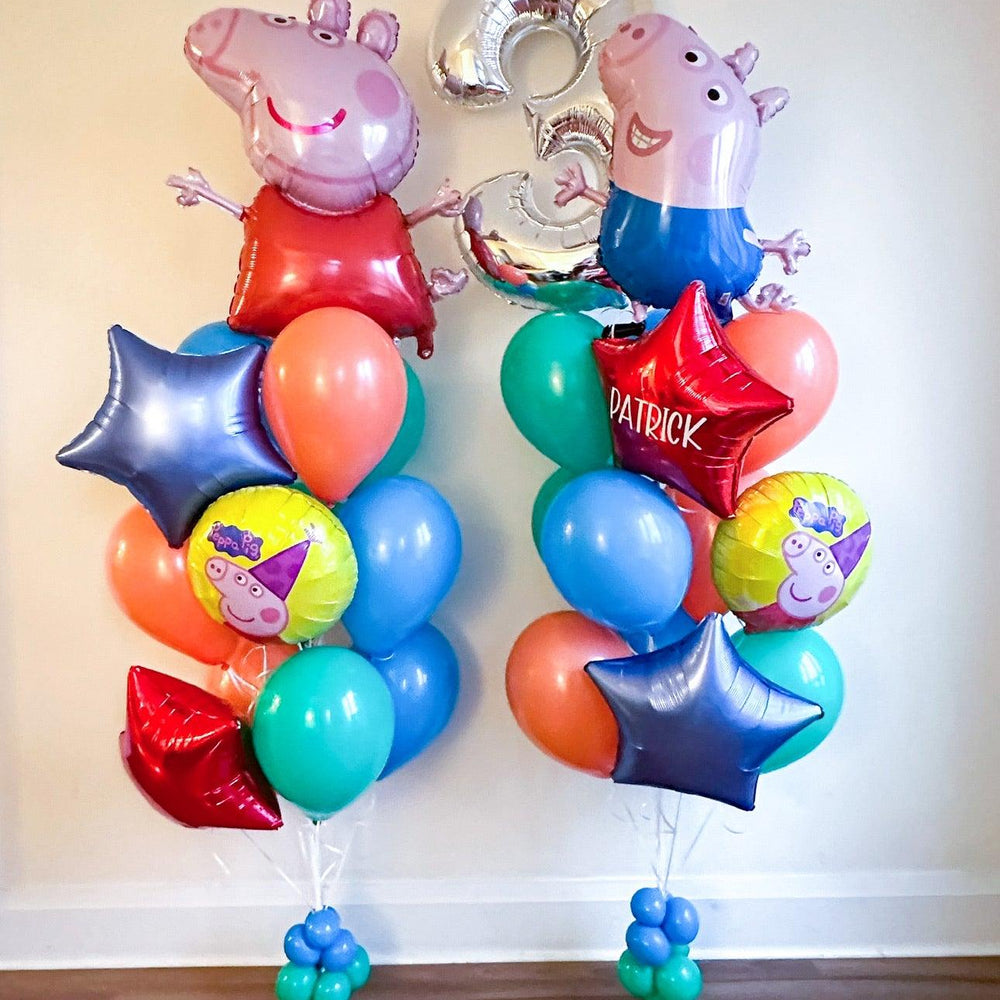 Peppa Pig and George Set (2 Bunches) - Fun Party Decor - My Blush Peony