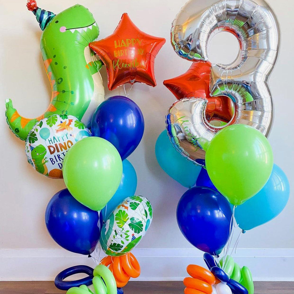 Dino Adventure - Customizable Dino Set with Balloons - My Blush Peony