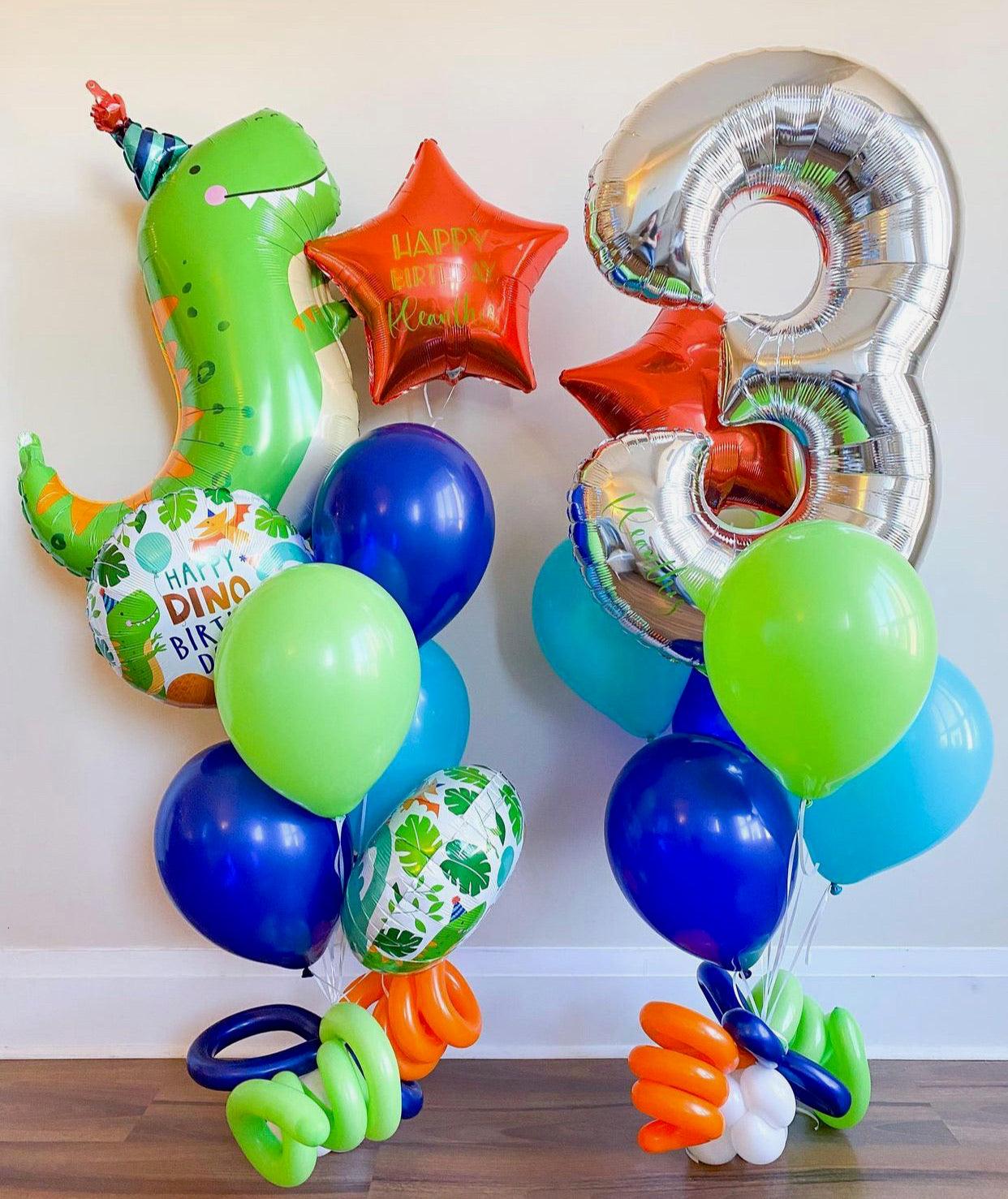 Dino Adventure - Customizable Dino Set with Balloons - My Blush Peony