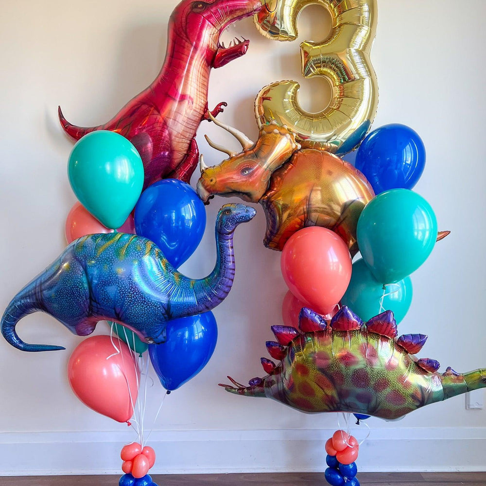 Deluxe Dinosaurs Balloon Set - Customizable Dinosaur Party Decor - My Blush Peony